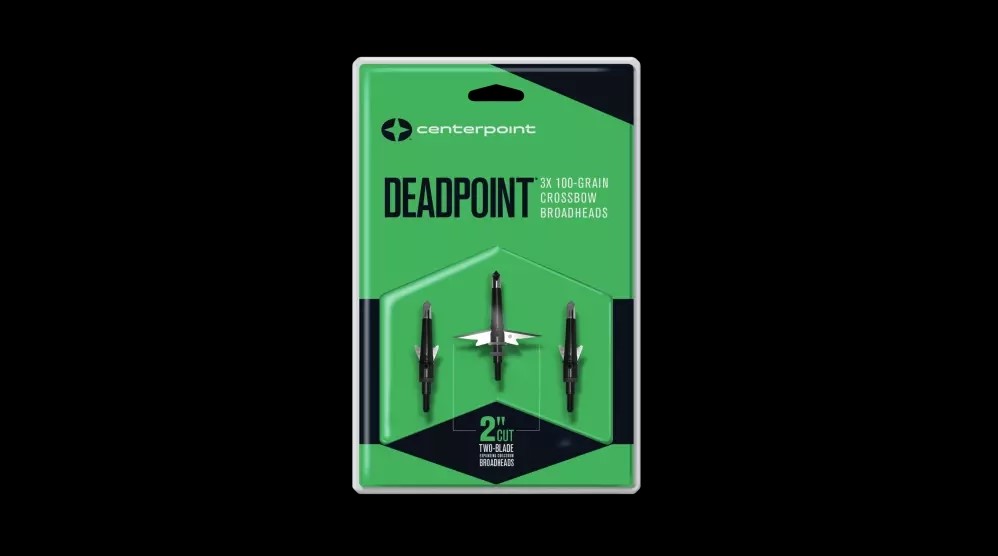 Centerpoint Xbow Broadhead Deadpoint 2-Bld Exp 100Gr 3Pk AXCPBH100