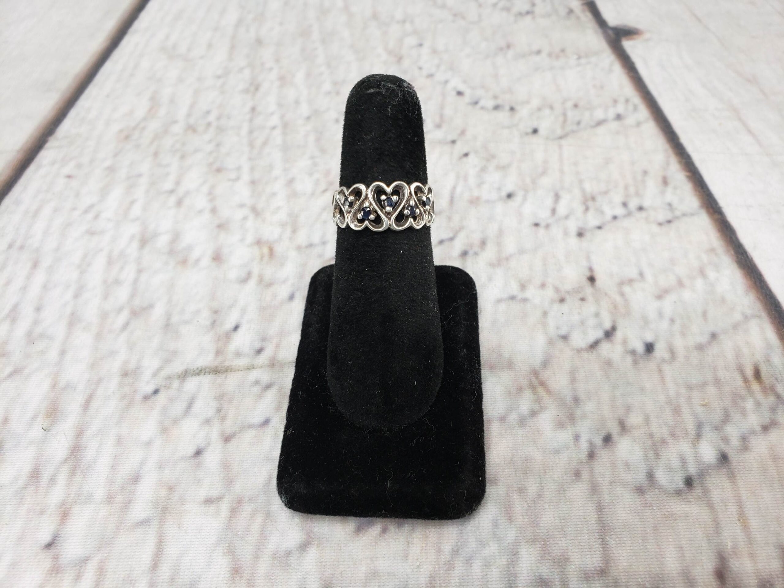 Ring SS Women Sz 6.5 1.90DWT .925 Sterling Silver Heart Ring