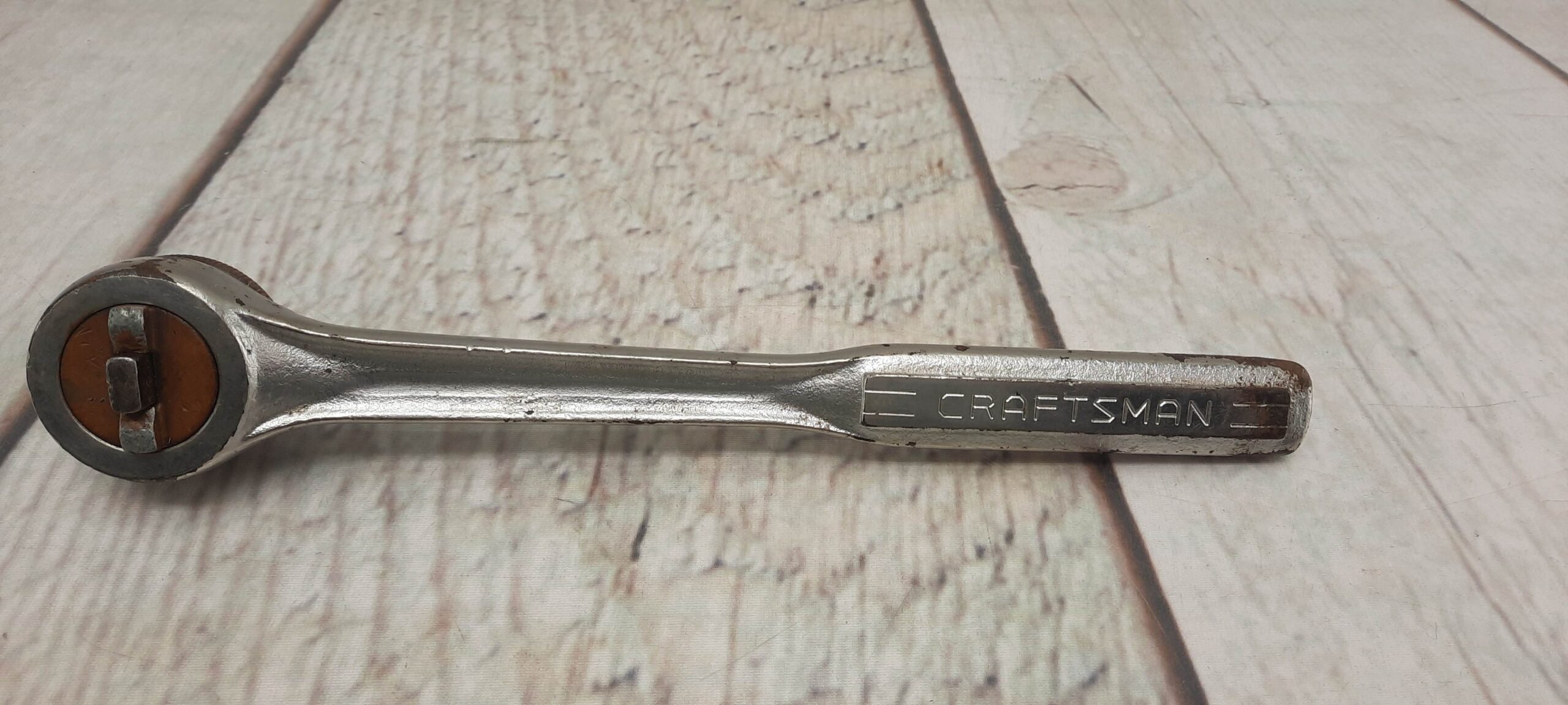 VINTAGE CRAFTSMAN – V- SERIES 3/8″ DRIVE RATCHET THUMB WHEEL PAT. 3467231