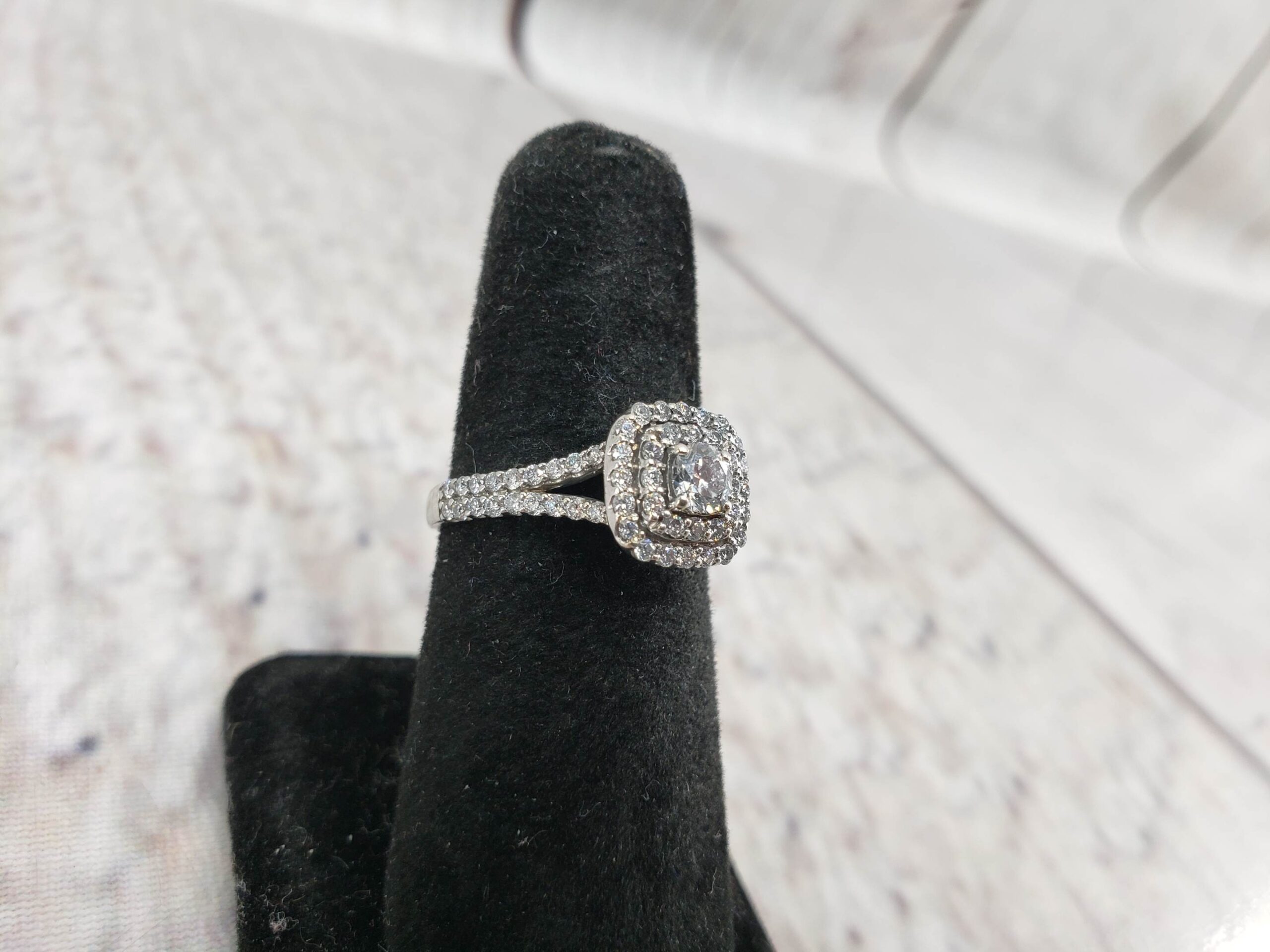 Ring WG Women Sz 7.5 2.60DWT 14k White Gold, Round Cut Lab-Created Diamonds