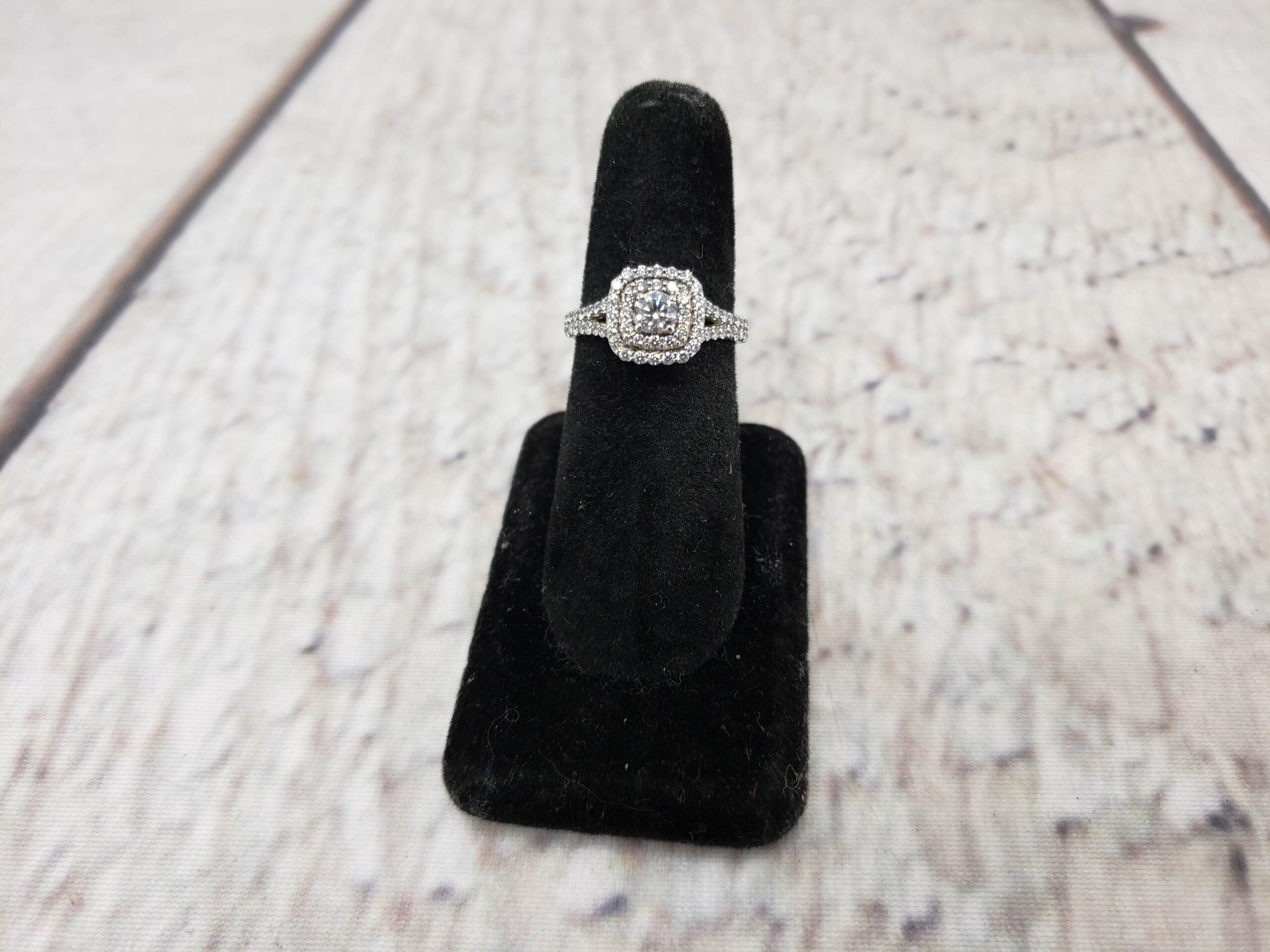 Ring WG Women Sz 7.5 2.60DWT 14k White Gold, Round Cut Lab-Created Diamonds