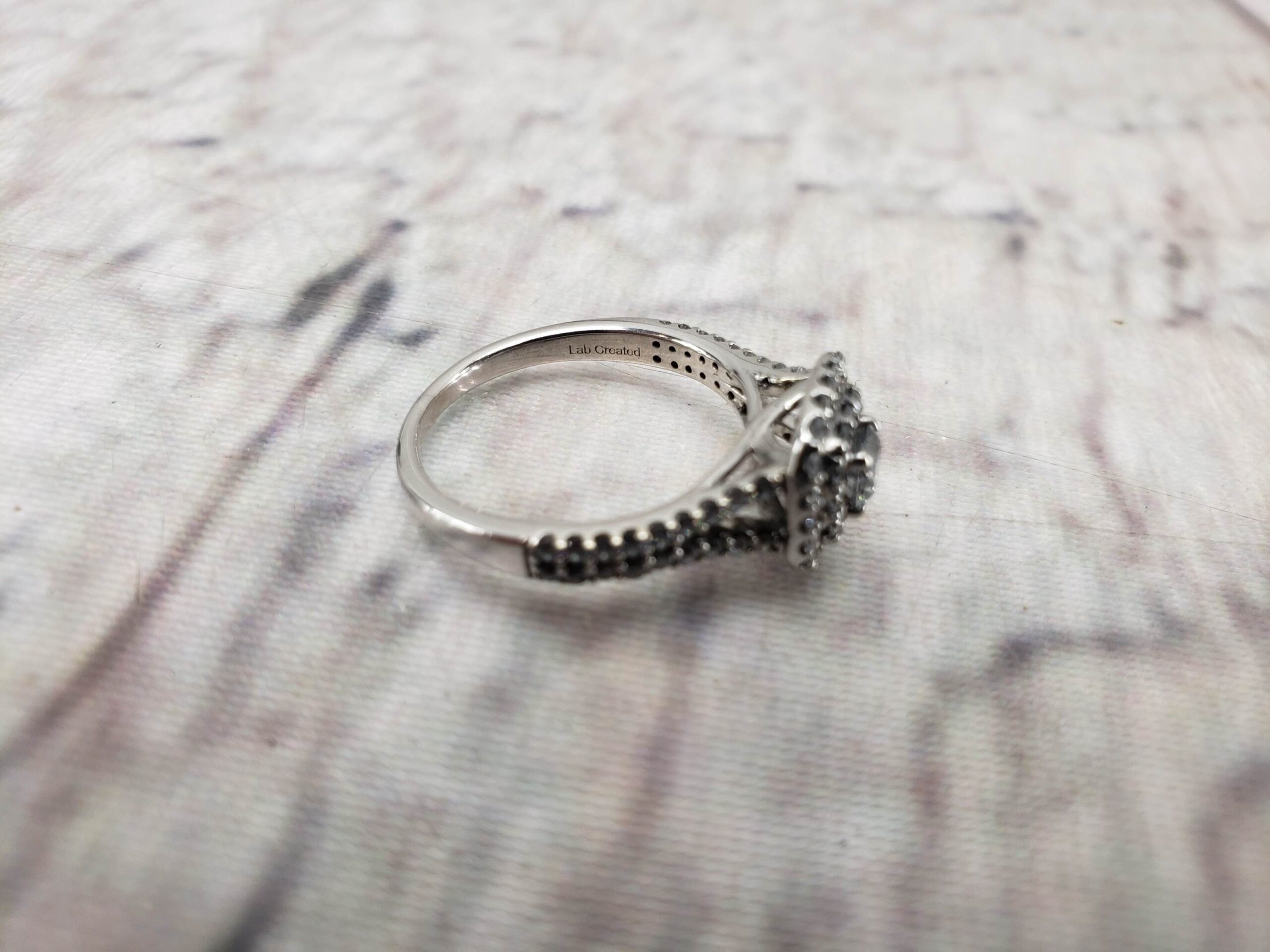 Ring WG Women Sz 7.5 2.60DWT 14k White Gold, Round Cut Lab-Created Diamonds