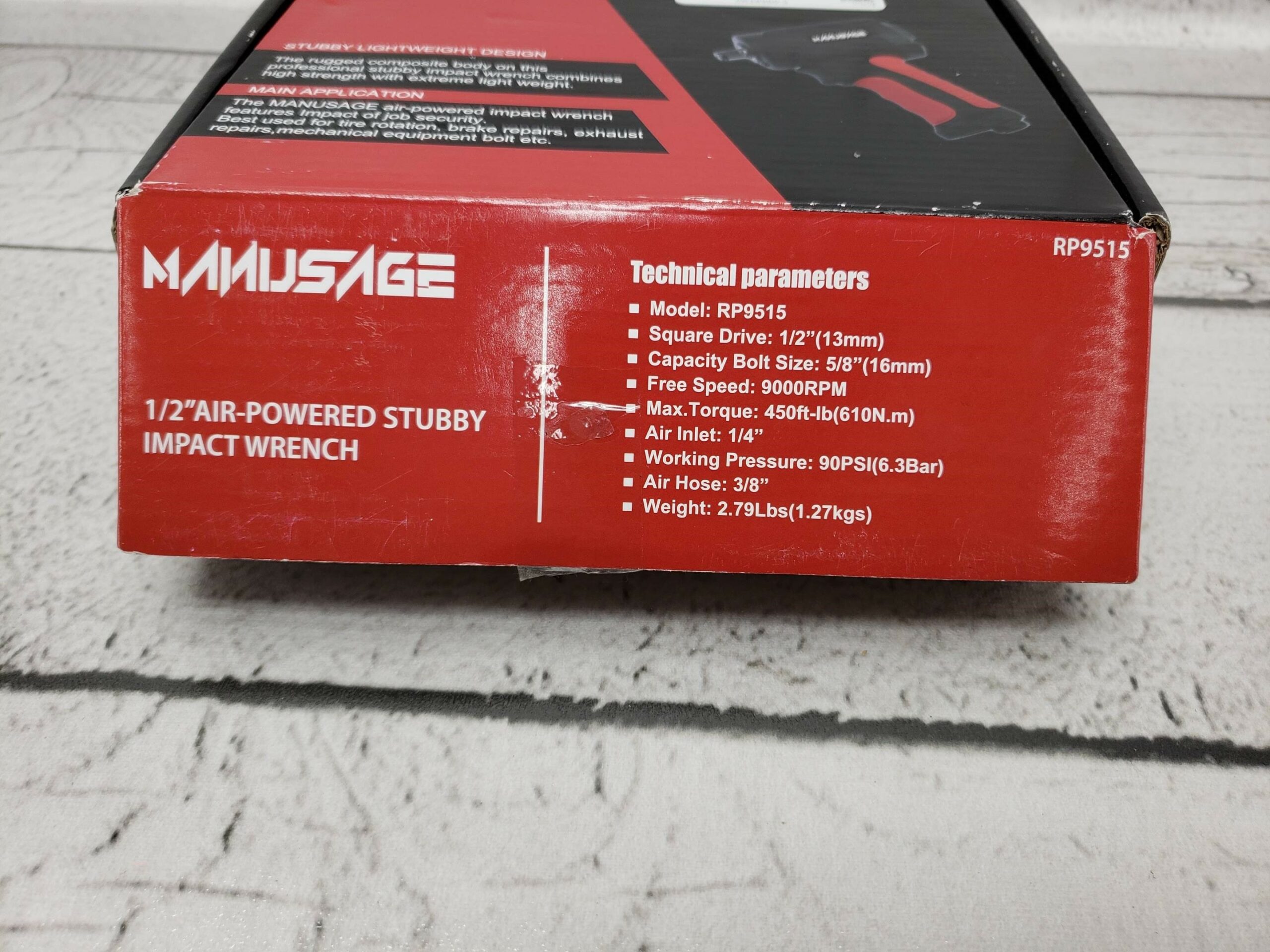 Manusage RP9515 1/2″ Mini Impact Wrench, 3-Speed Control