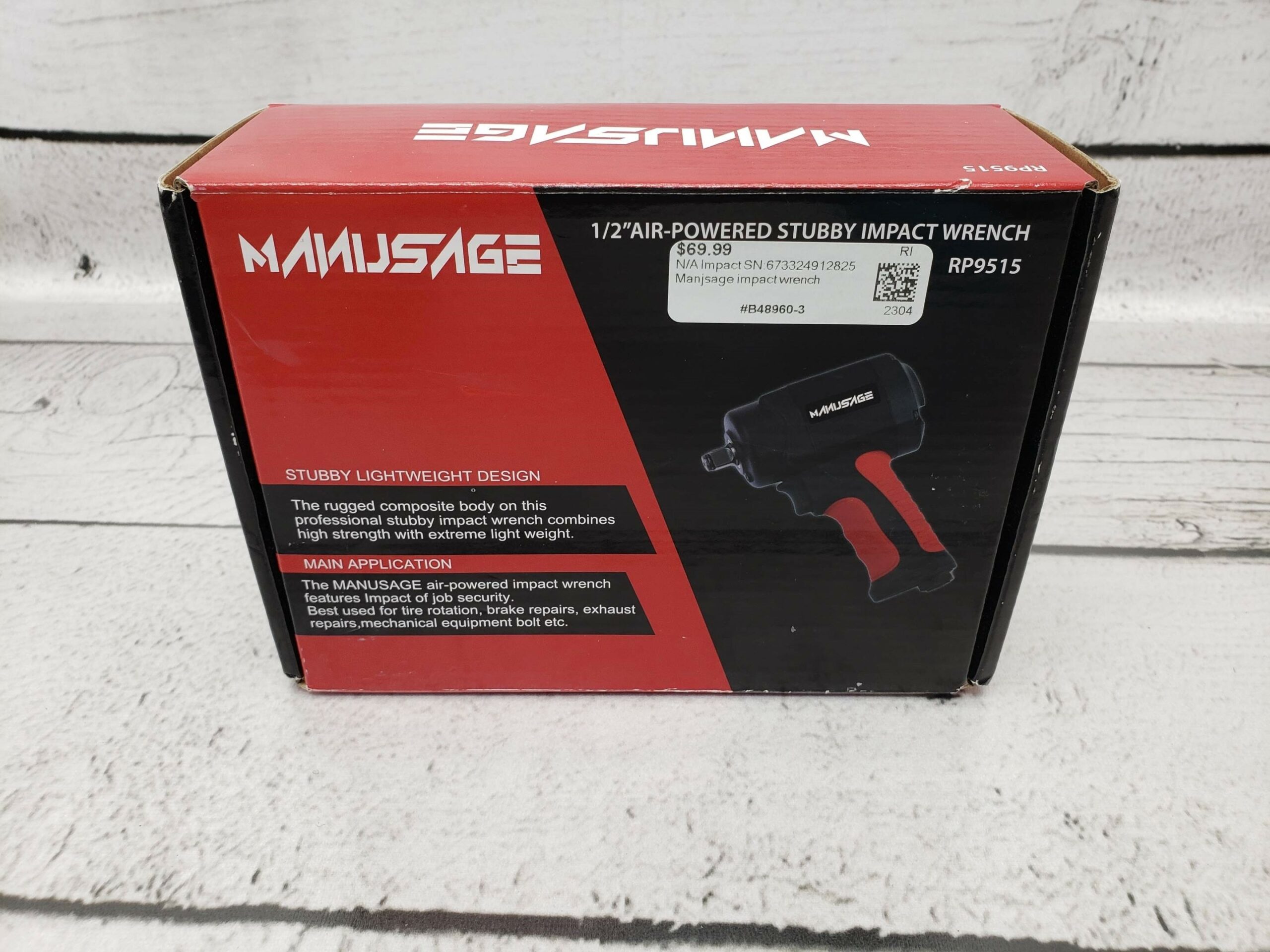 Manusage RP9515 1/2″ Mini Impact Wrench, 3-Speed Control