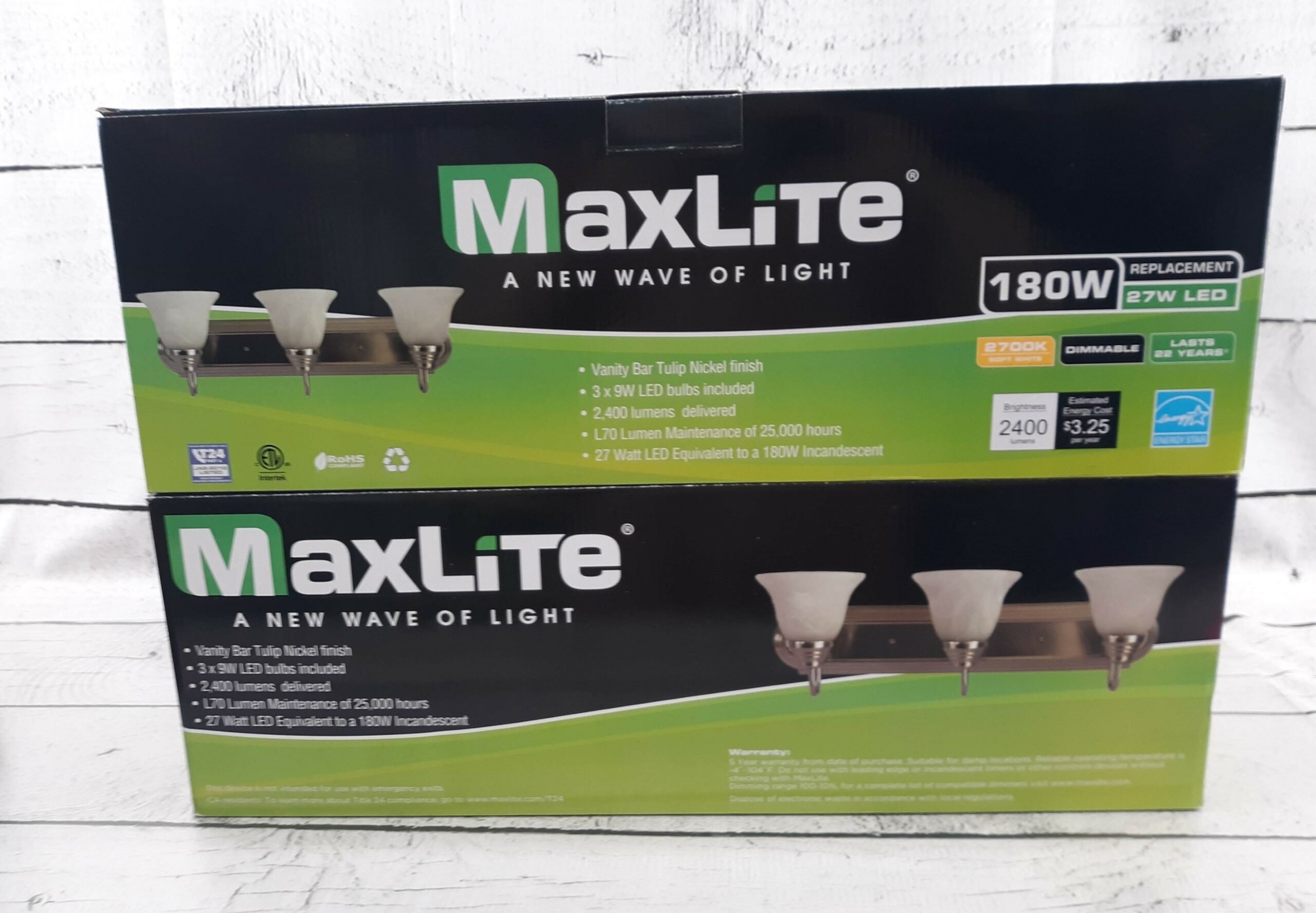 MaxLite Vanity Bar Tuilp Light Lighting