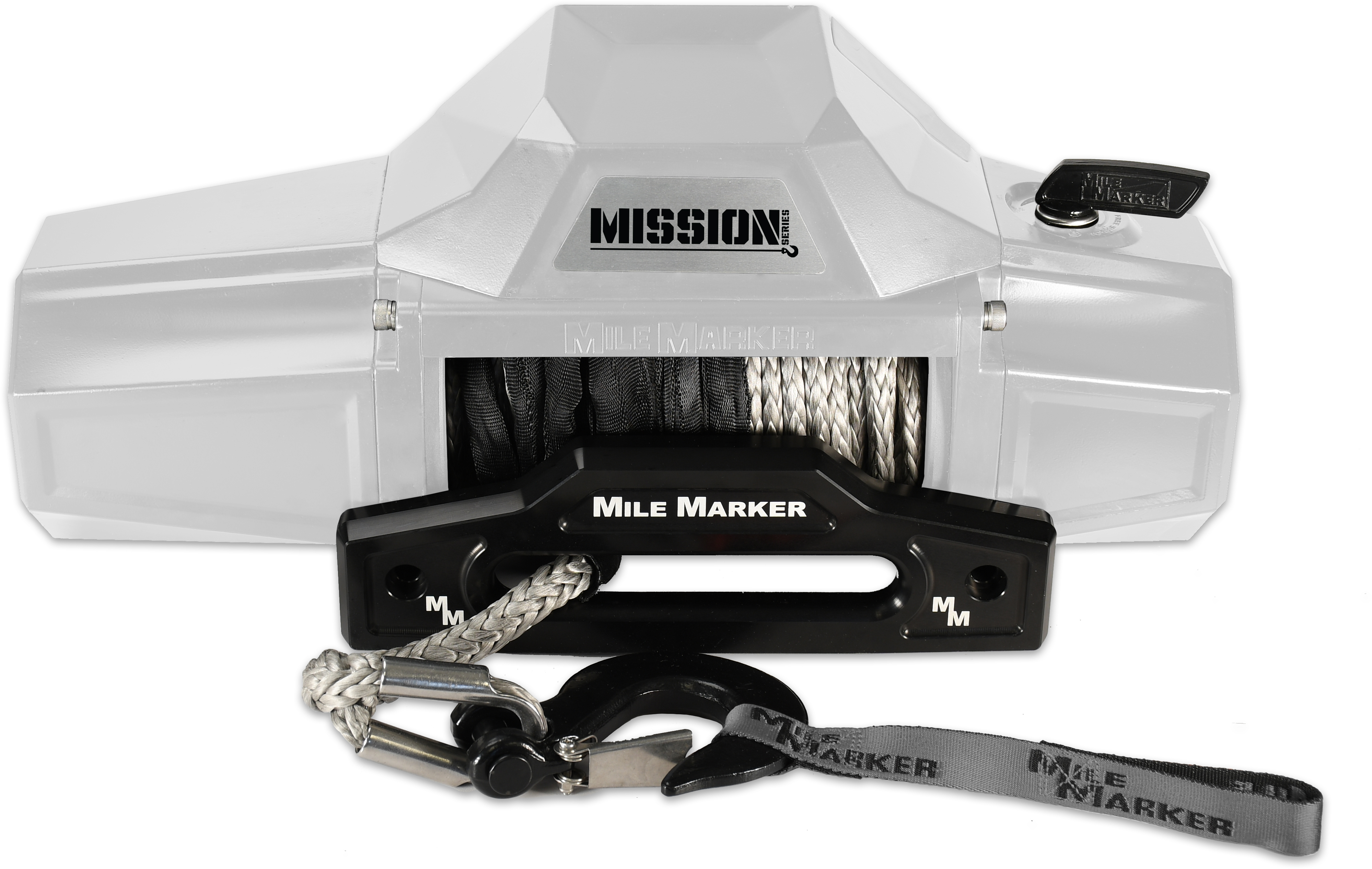 Mile Marker 12K MISSION RECOVERY WINCH WITH SYNTHETIC ROPE - CUSTOM COLOR 78-53251-CUSTOM