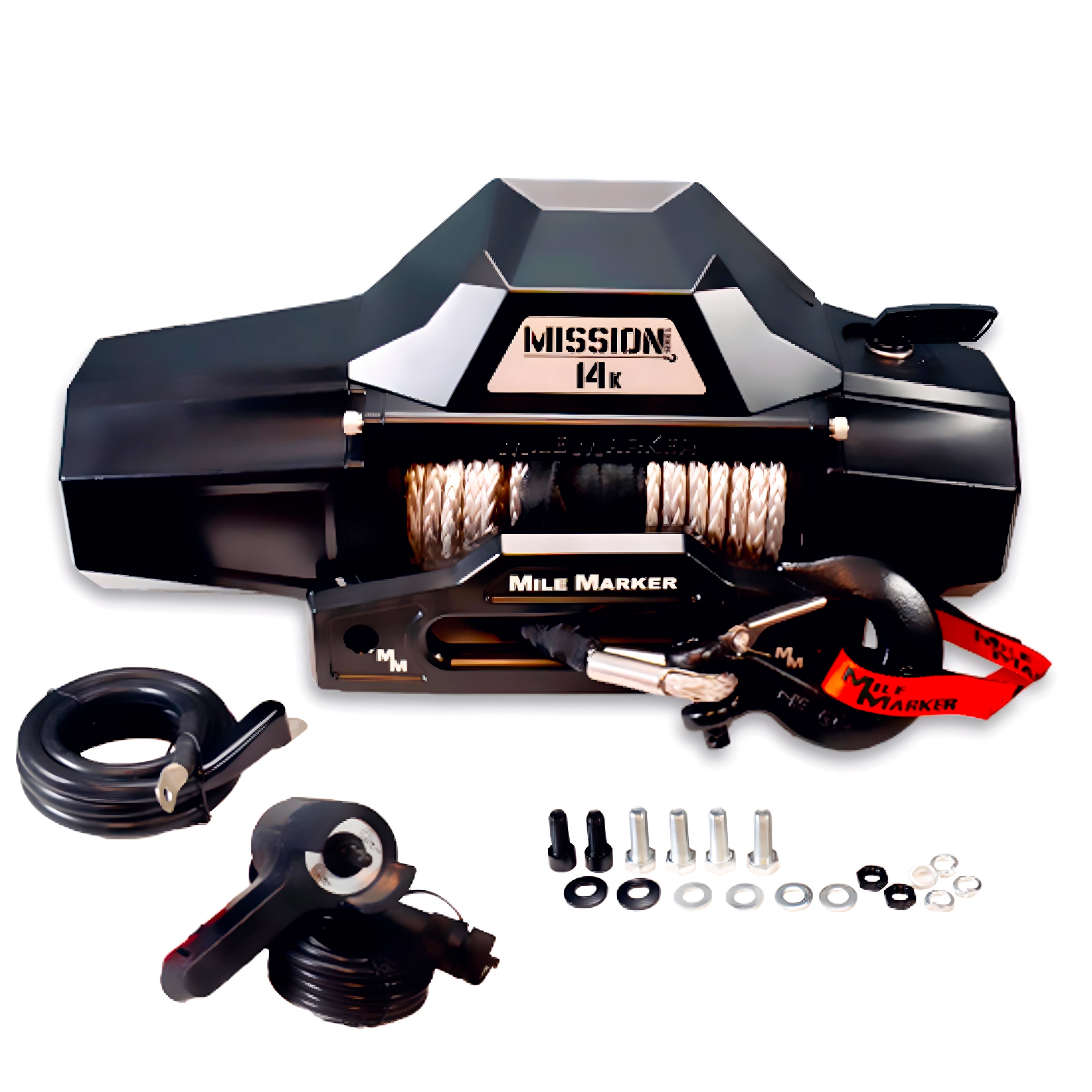 Mile Marker 14K MISSION RECOVERY WINCH WITH SYNTHETIC ROPE 78-53254WR