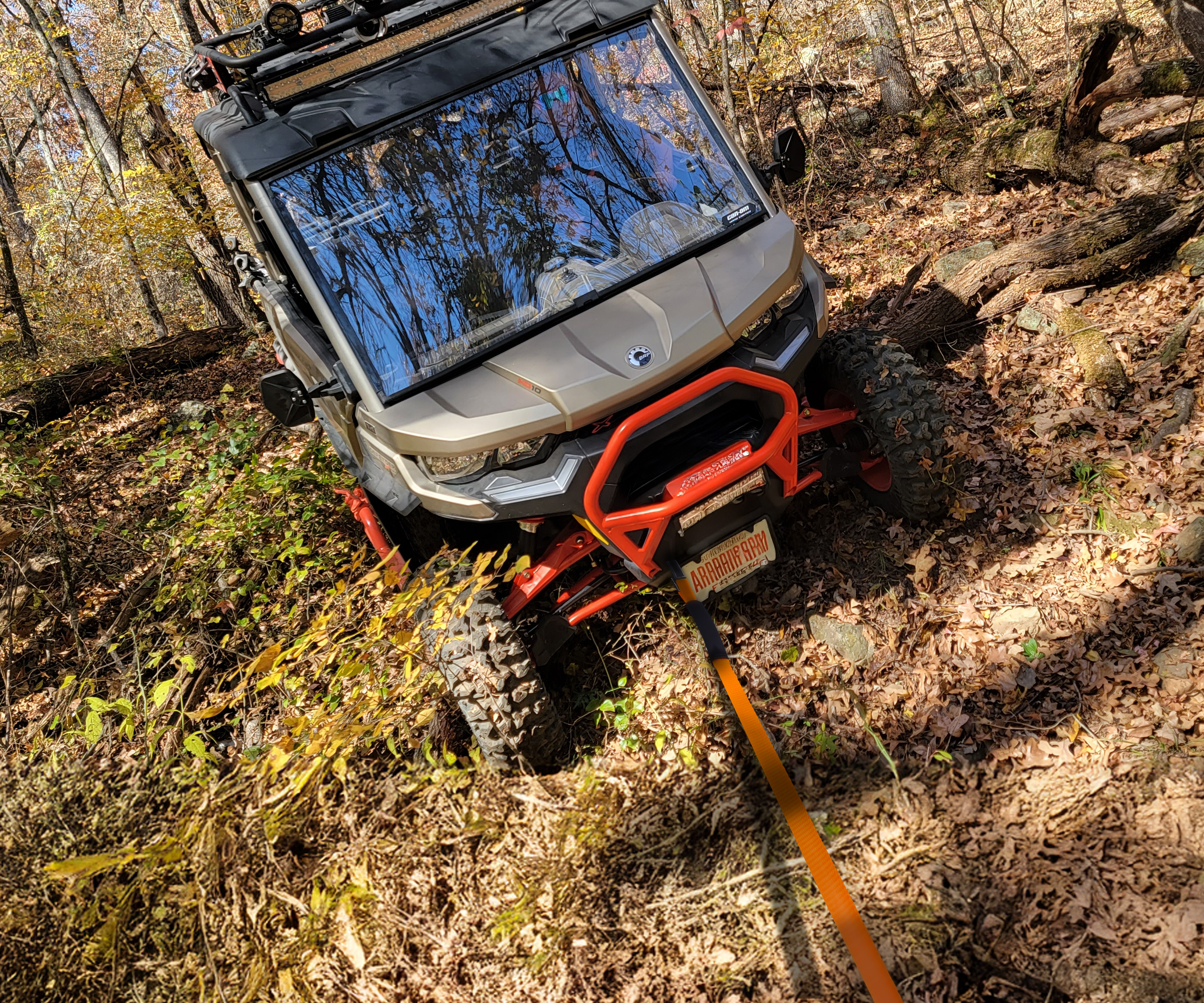 Mile Marker 1IN x 8ft Orange ATV/UTV Tow Strap 19108TOW