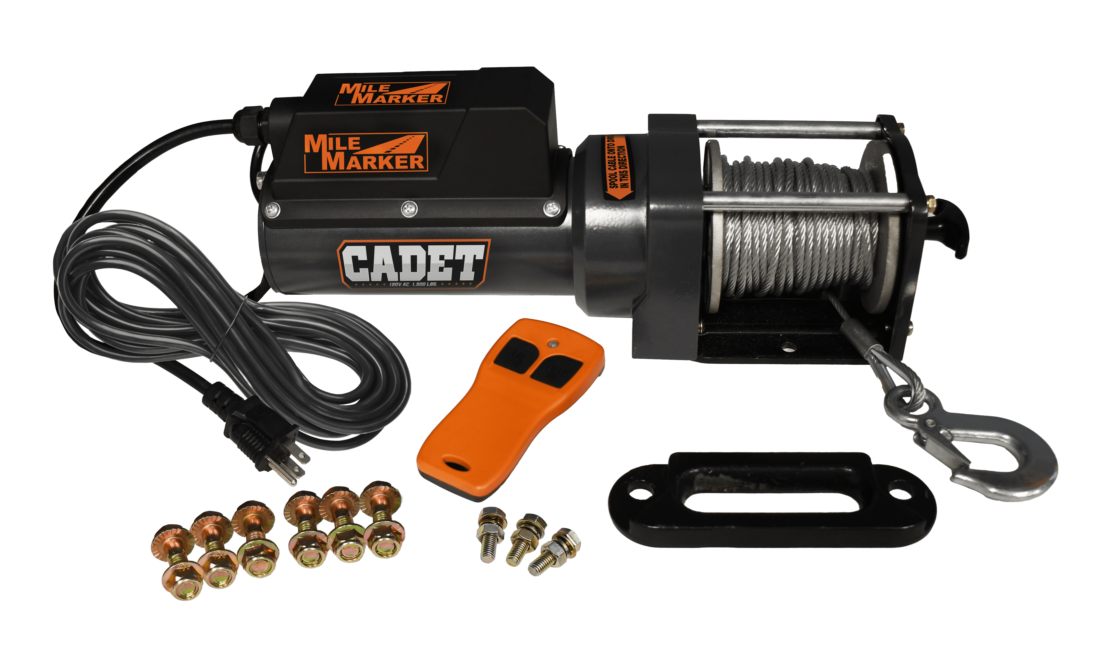 Mile Marker CADET 1500LB AC WINCH FOR GARAGE, WORKSHOP, AND JOBSITE TASKS 7612015