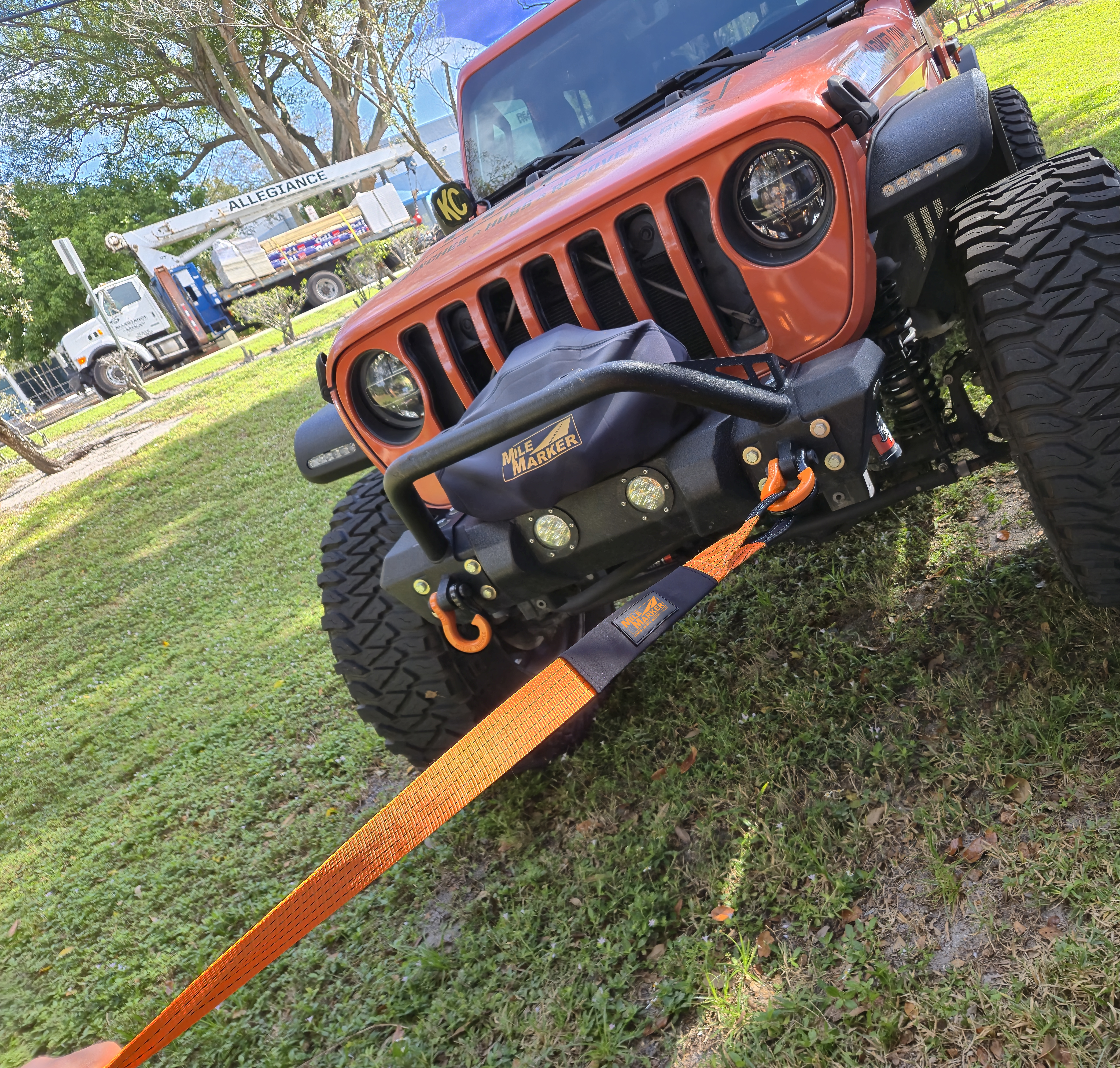 Mile Marker 2IN x 33ft Orange Extension Strap 19233TOX