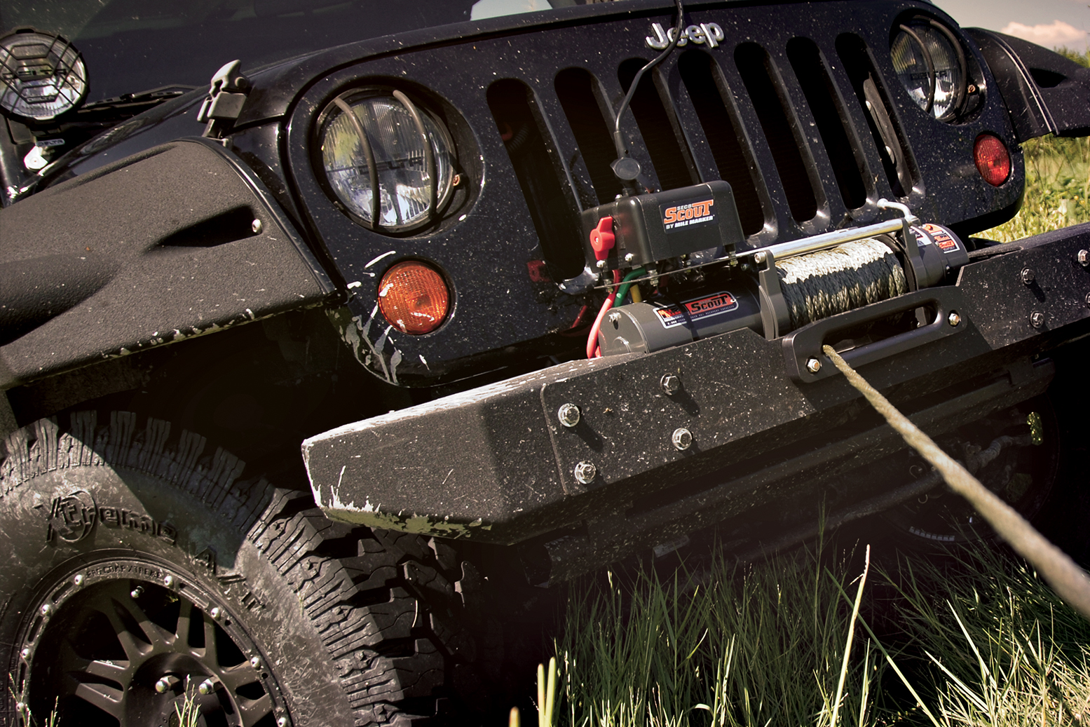 Mile Marker 8K SEC 8 (SCOUT) WATERPROOF RECOVERY WINCH WITH SYNTHETIC ROPE 77-53141W