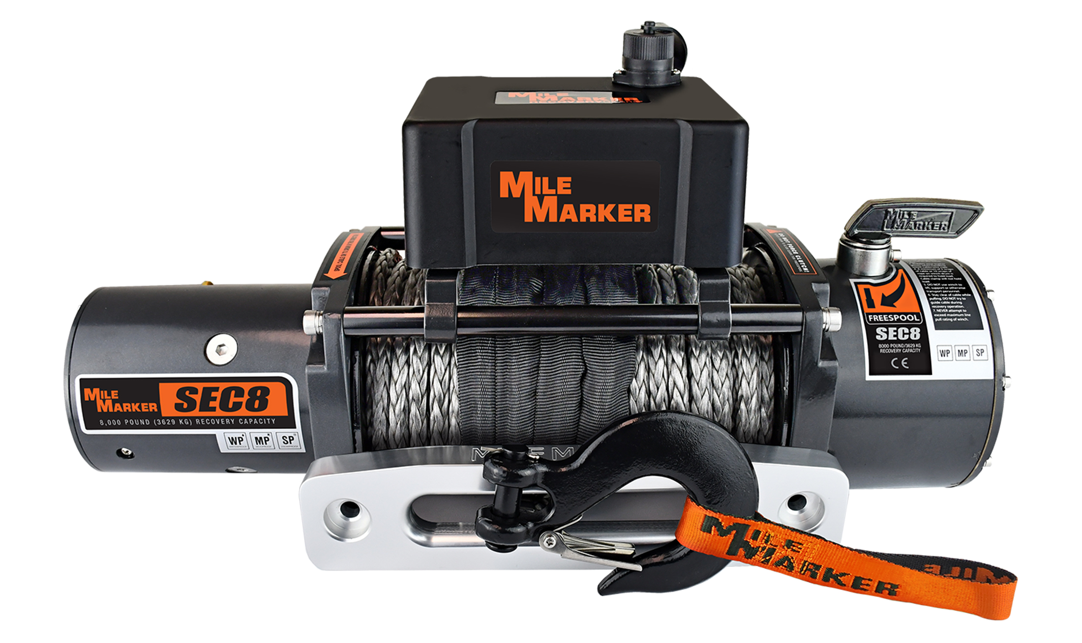 Mile Marker 8K SEC 8 (SCOUT) WATERPROOF RECOVERY WINCH WITH SYNTHETIC ROPE 77-53141W