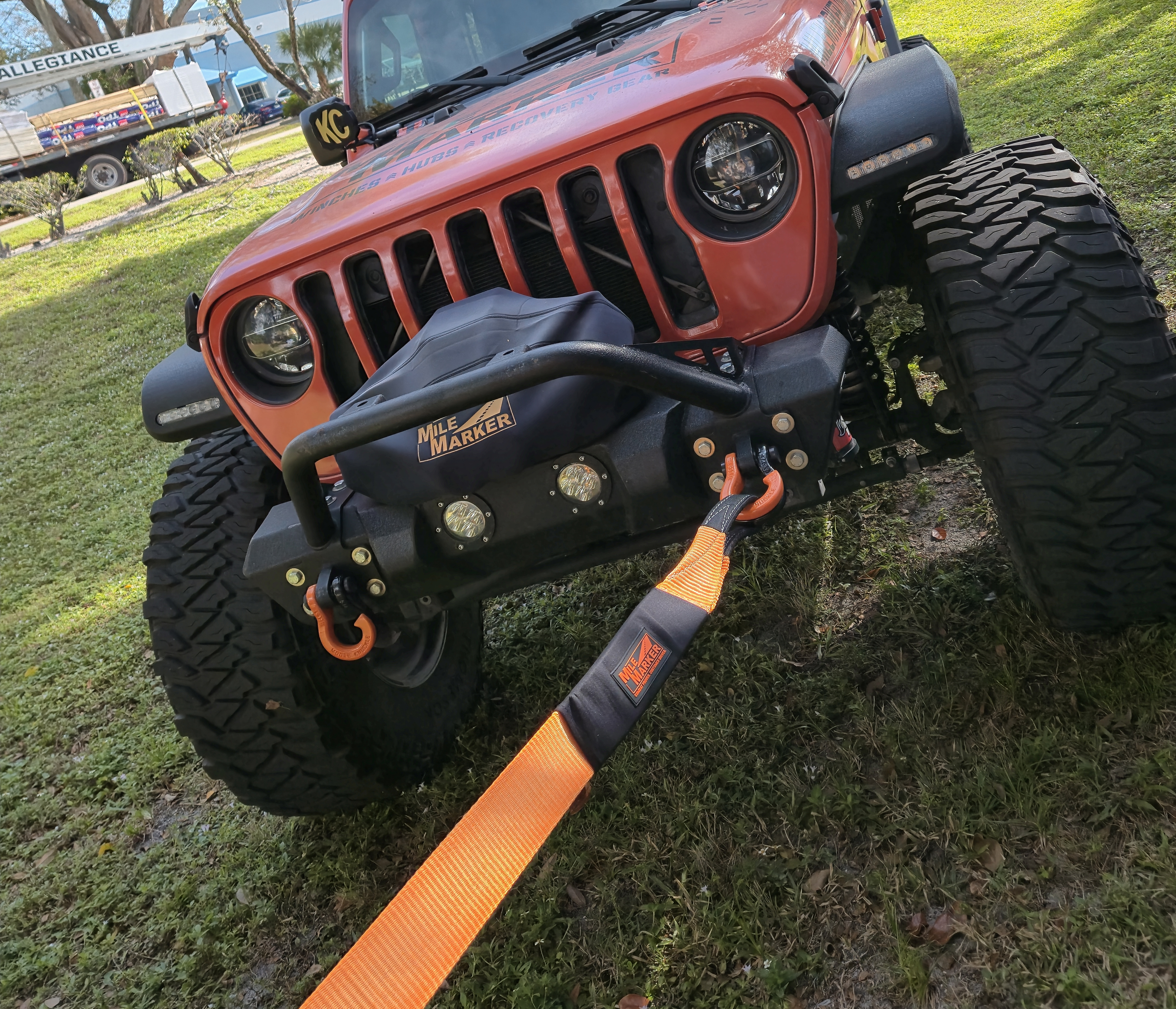 Mile Marker 3IN x 30ft Orange Snatch Strap 19330TOS