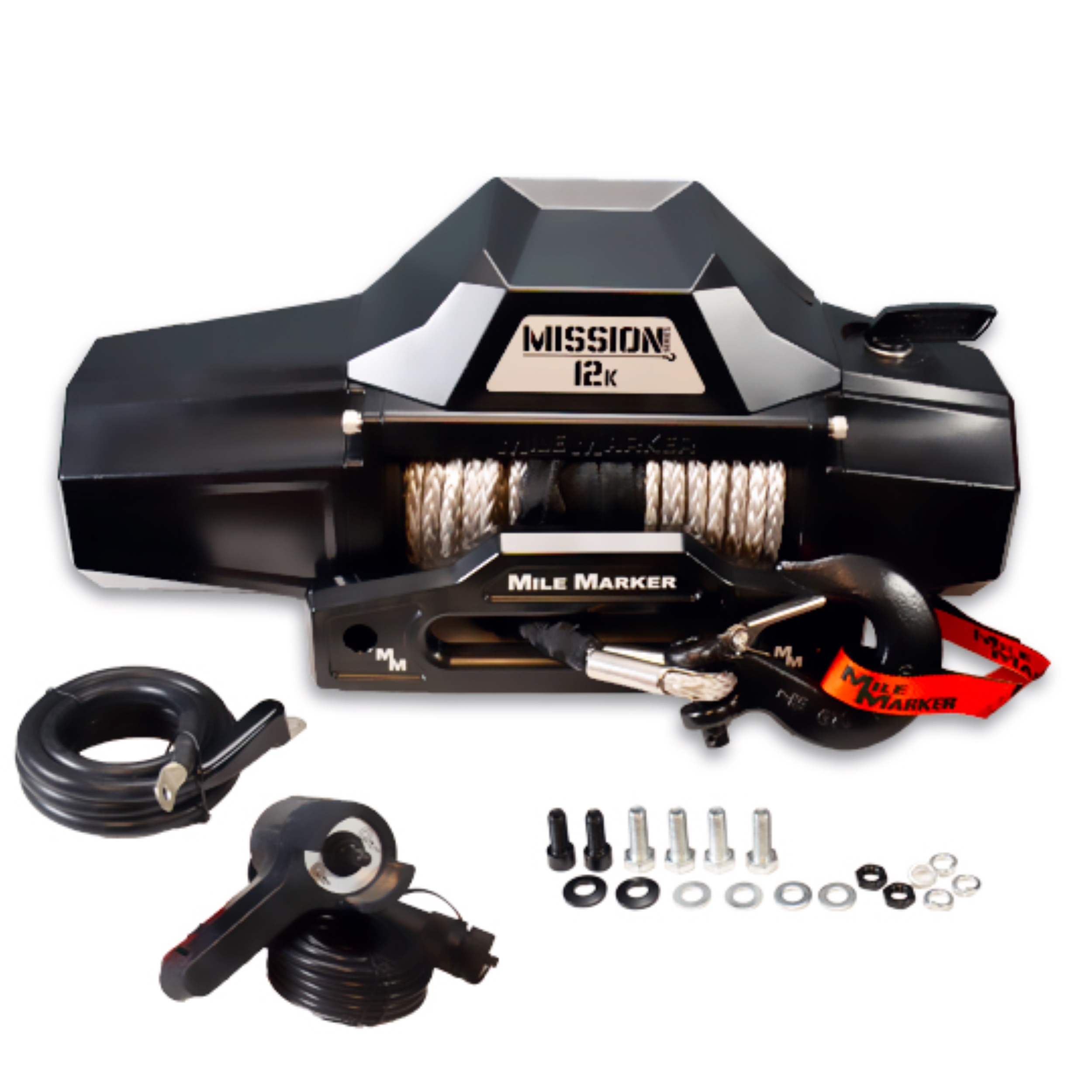 Mile Marker 12K MISSION RECOVERY WINCH WITH SYNTHETIC ROPE 78-53251WR