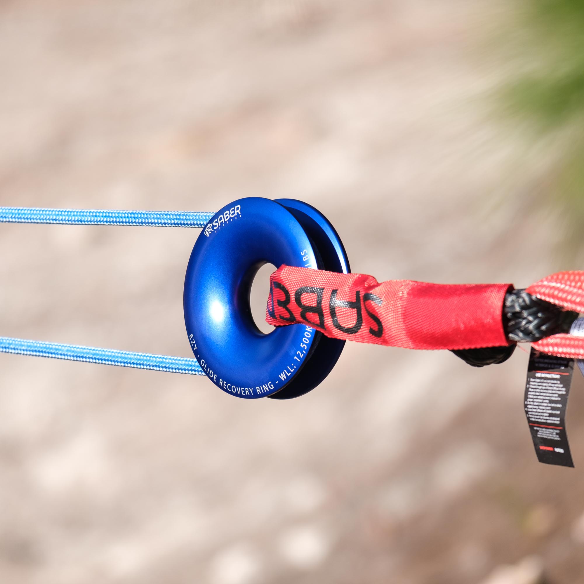 Mile Marker Ezy-Glide 12,500 WLL Recovery Ring & Bag - Blue SBR-12BRR