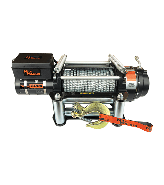 Mile Marker 18K SEC18 (ES) HEAVY DUTY ELECTRIC RECOVERY WINCH WITH STEEL CABLE 77-50280W