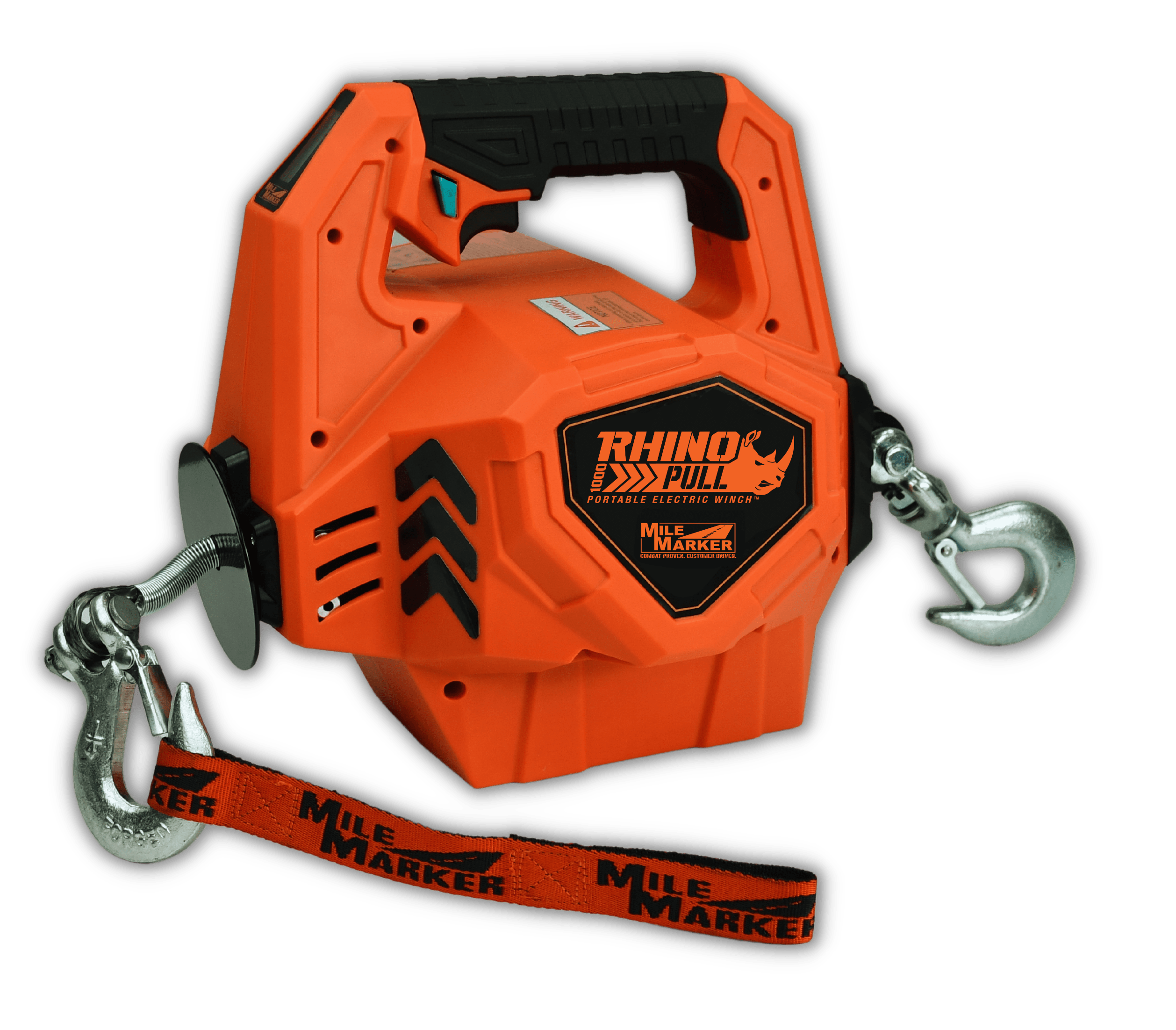 Mile Marker RHINO PULL 1000LB PORTABLE WINCH WITH SYNTHETIC ROPE 71-1000
