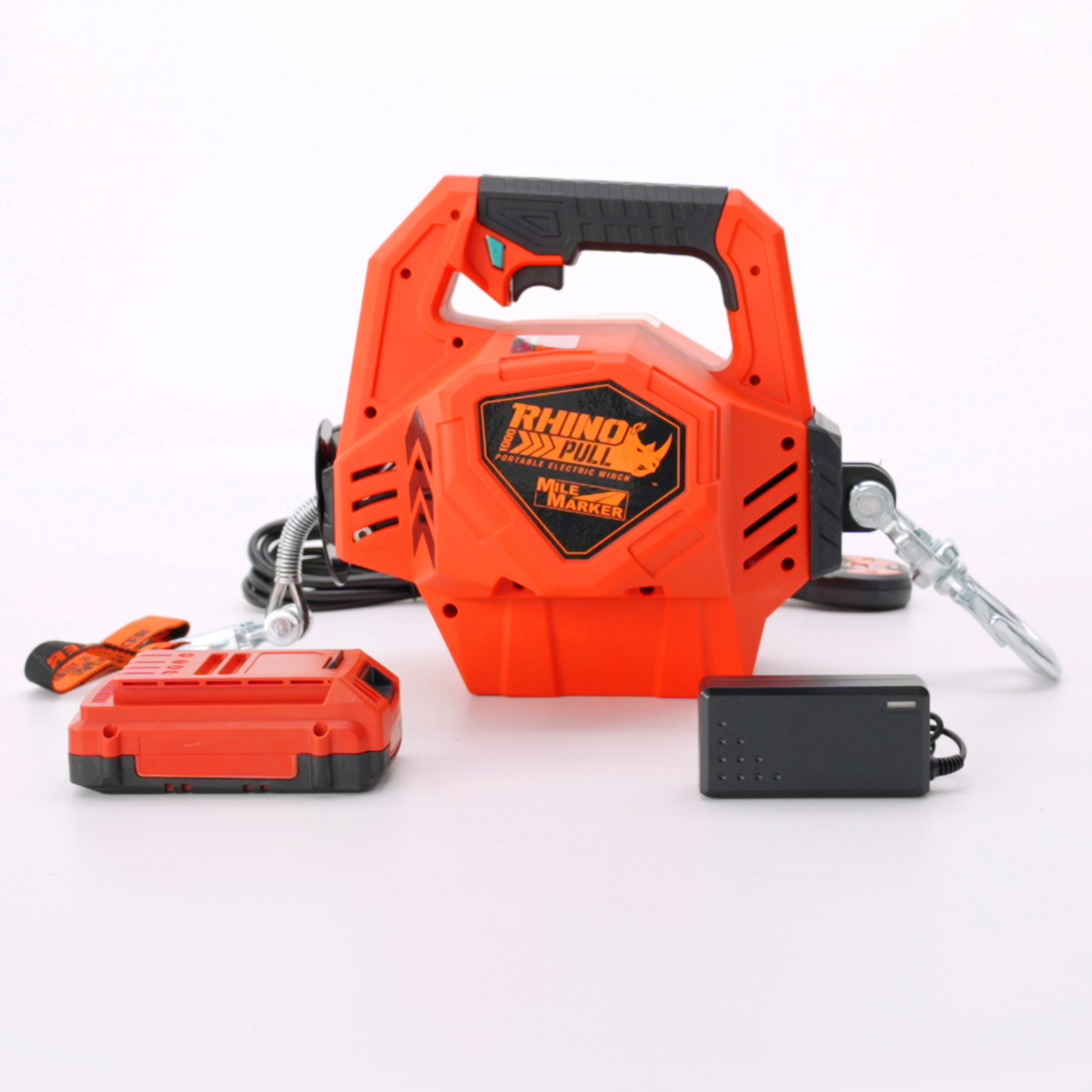 Mile Marker RHINO PULL 1000LB PORTABLE WINCH WITH SYNTHETIC ROPE 71-1000