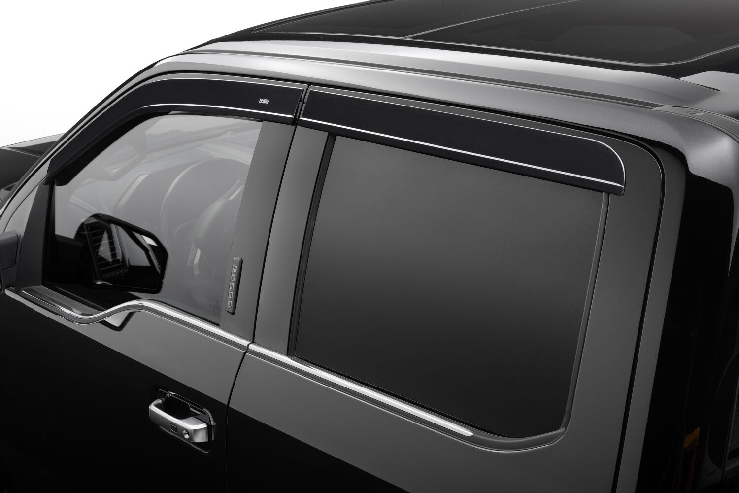 Husky Liners Low Profile Ventvisor Deflector; Smoke; Outside Mount; 4 pc. 2854044