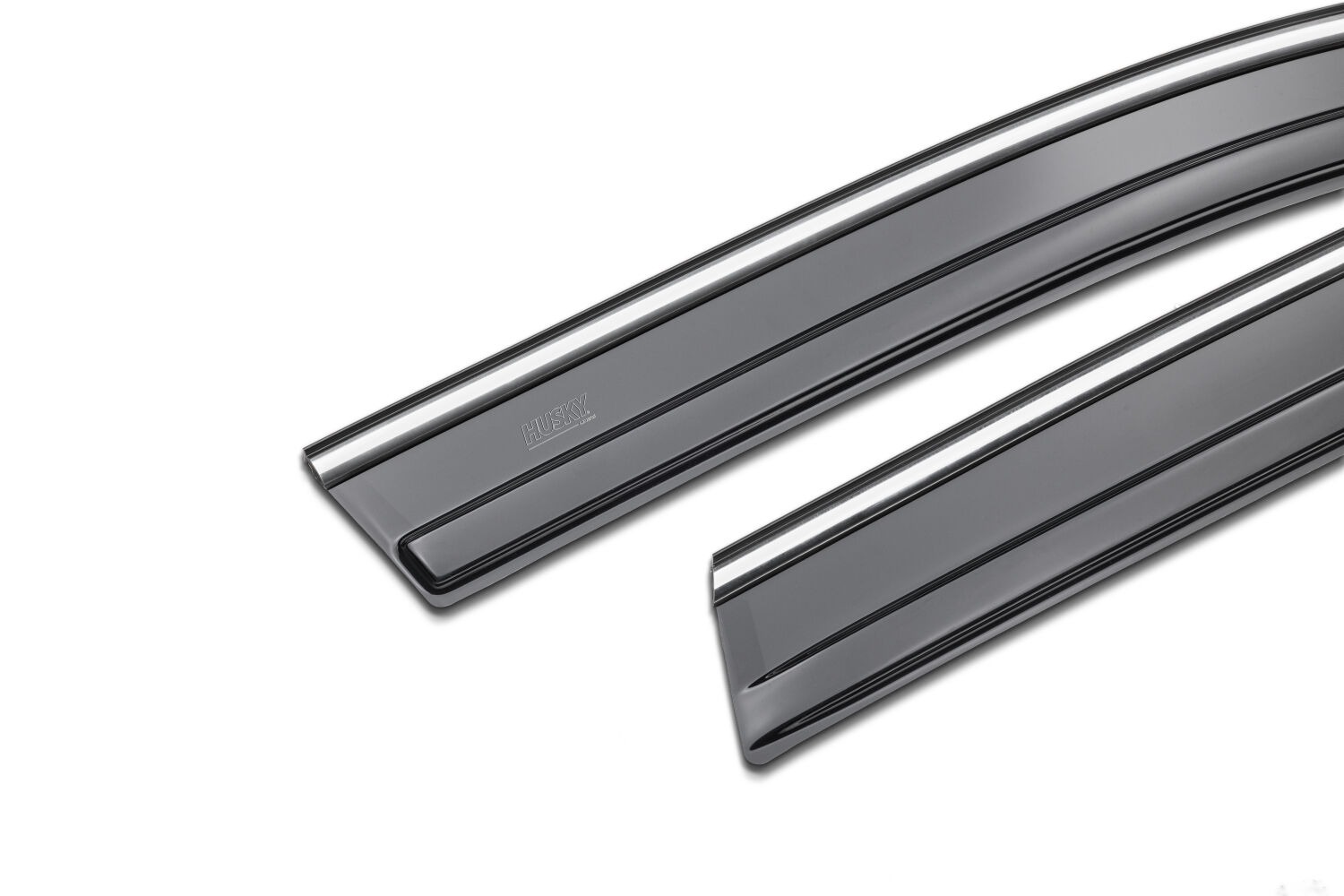 Husky Liners Low Profile Ventvisor Deflector; Smoke with Chrome Trim; Outside Mount; 4 pc. 2884074