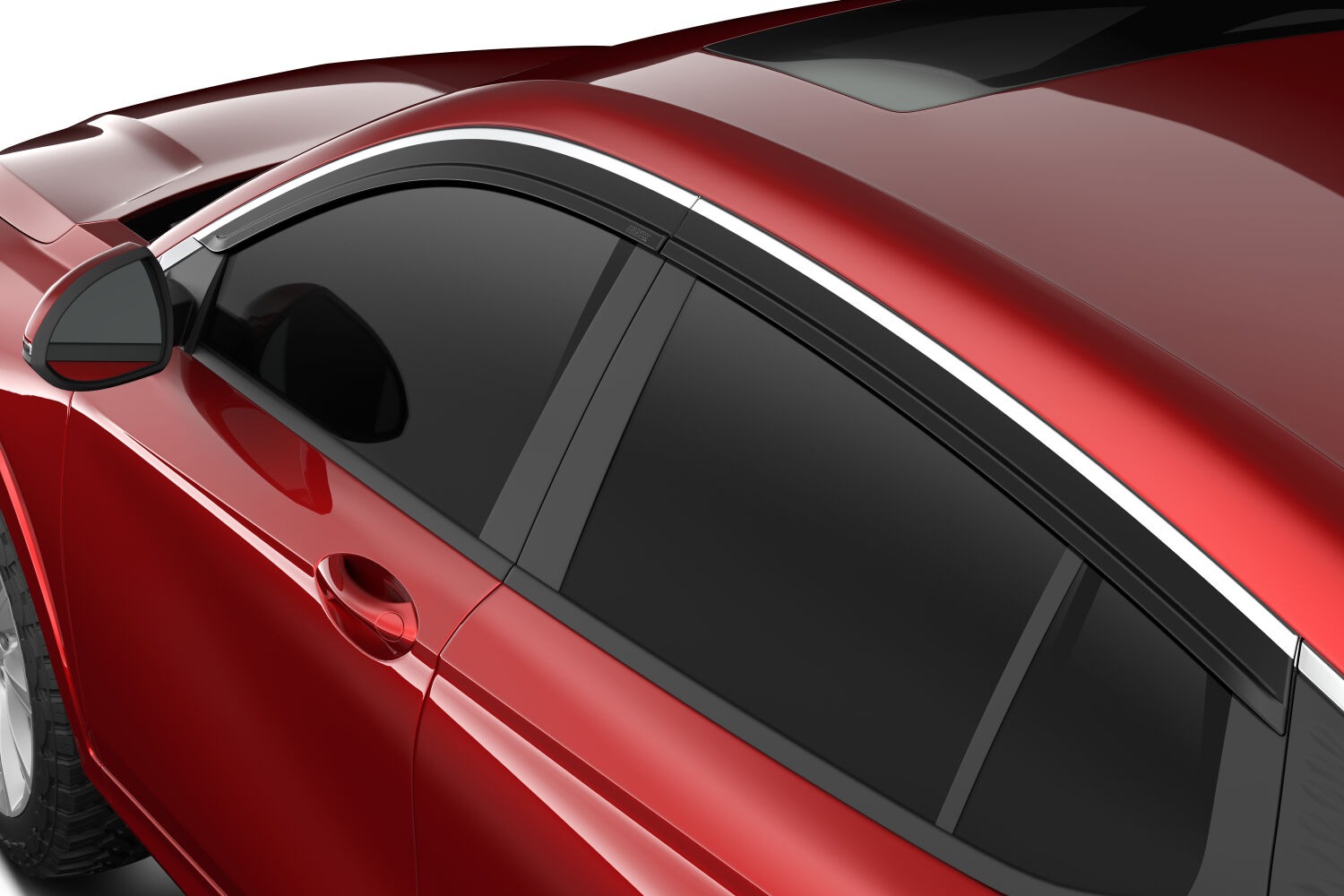 Husky Liners Low Profile Ventvisor Deflector; Smoke with Chrome Trim; Outside Mount; 4 pc. 2884064