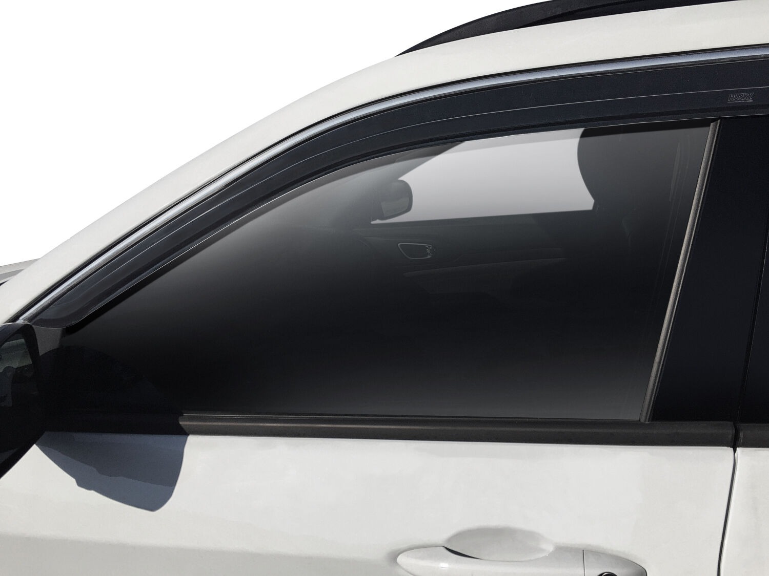 Husky Liners Low Profile Ventvisor Deflector; Smoke with Chrome Trim; Outside Mount; 4 pc. 2884005