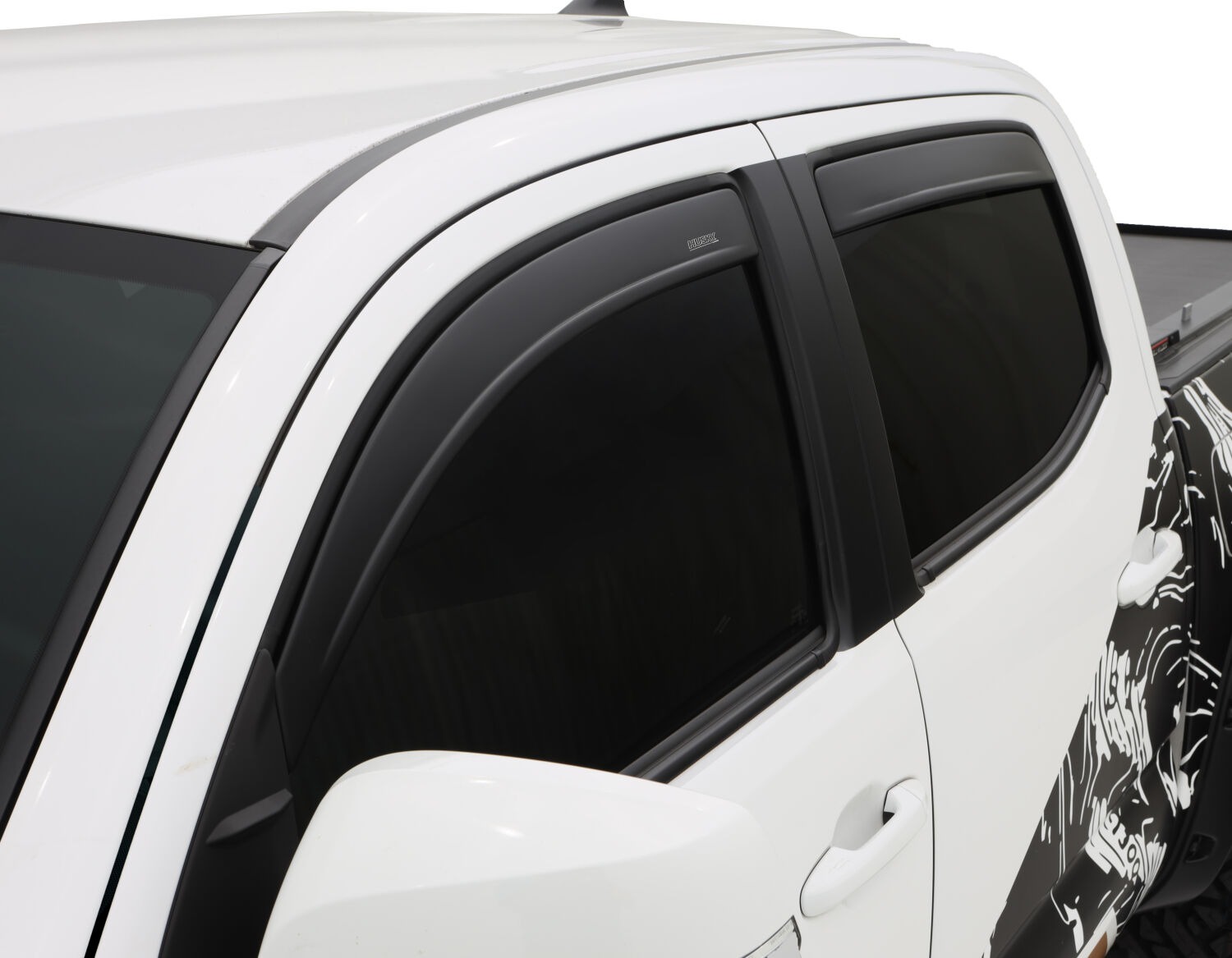 Husky Liners Low Profile Ventvisor Deflector; Matte Black; Outside Mount; 4 pc. 2857048