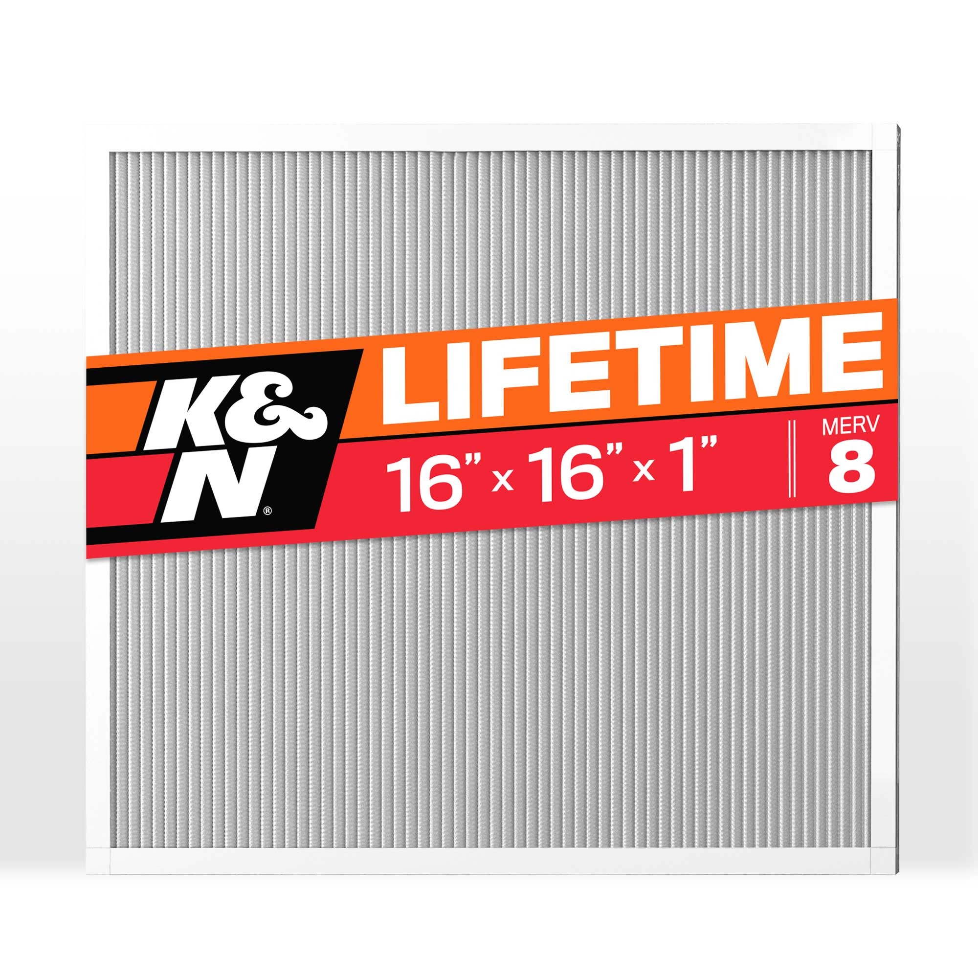 K&N HVAC Filter; 16 x 16 x 1, MERV 8 HVC-8-11616