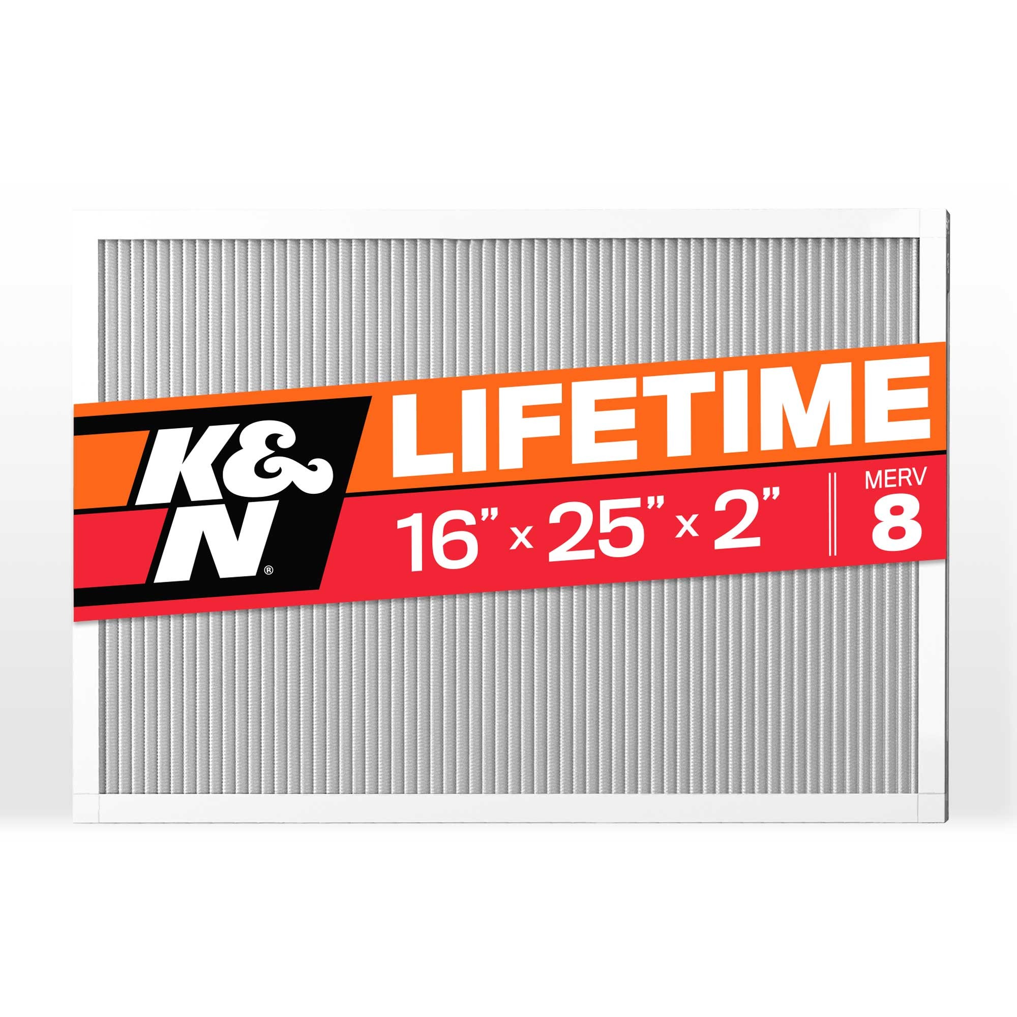 K&N HVAC Filter; 16 x 25 x 2, MERV 8 HVC-8-21625