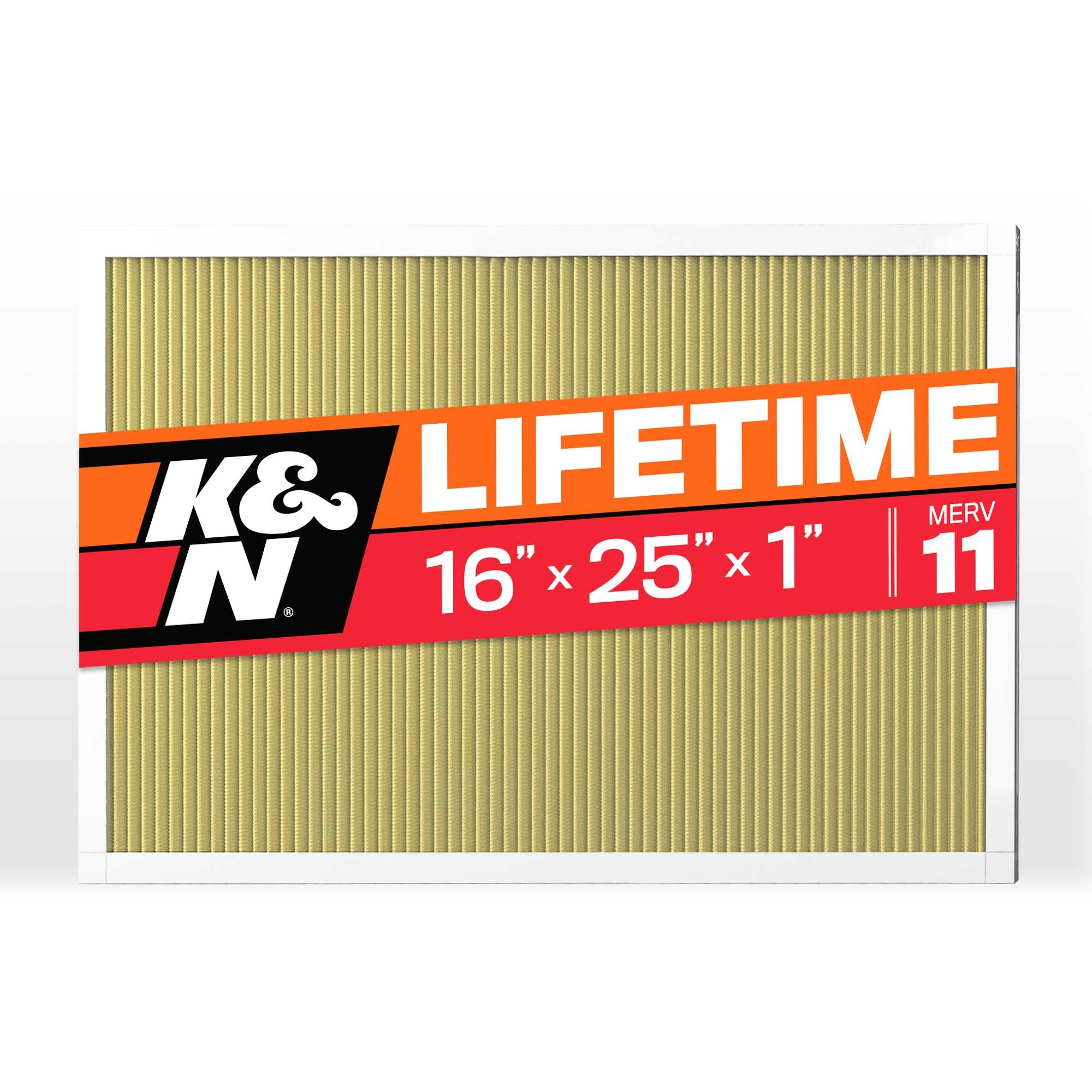 K&N HVAC FILTER; 16 X 25 X 1, MERV 11 HVC-11625