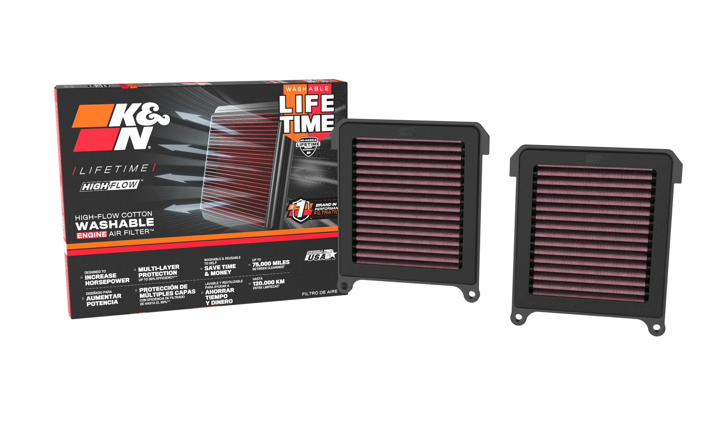 K&N Replacement Air Filter HA-1120