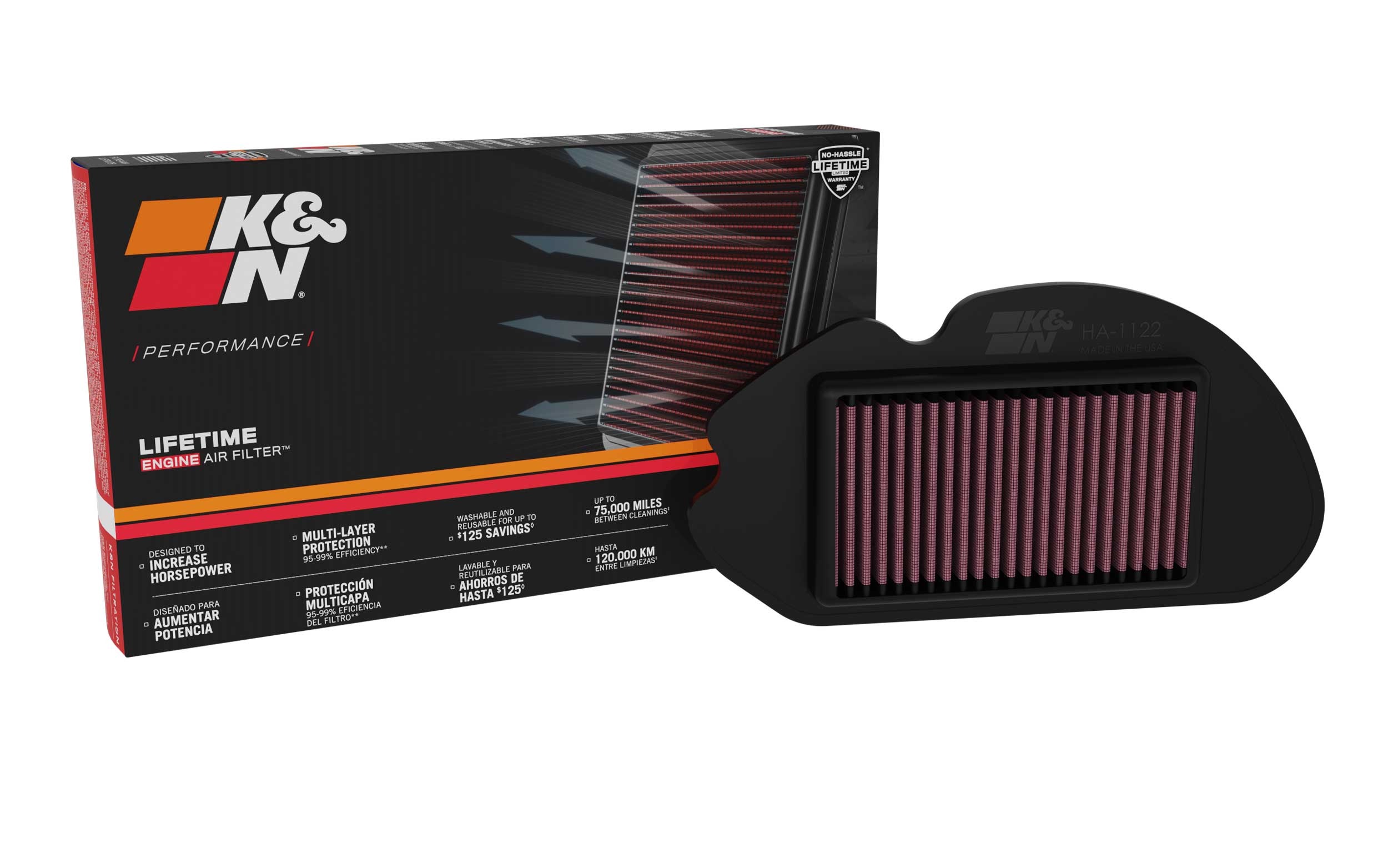K&N Replacement Air Filter HA-1122