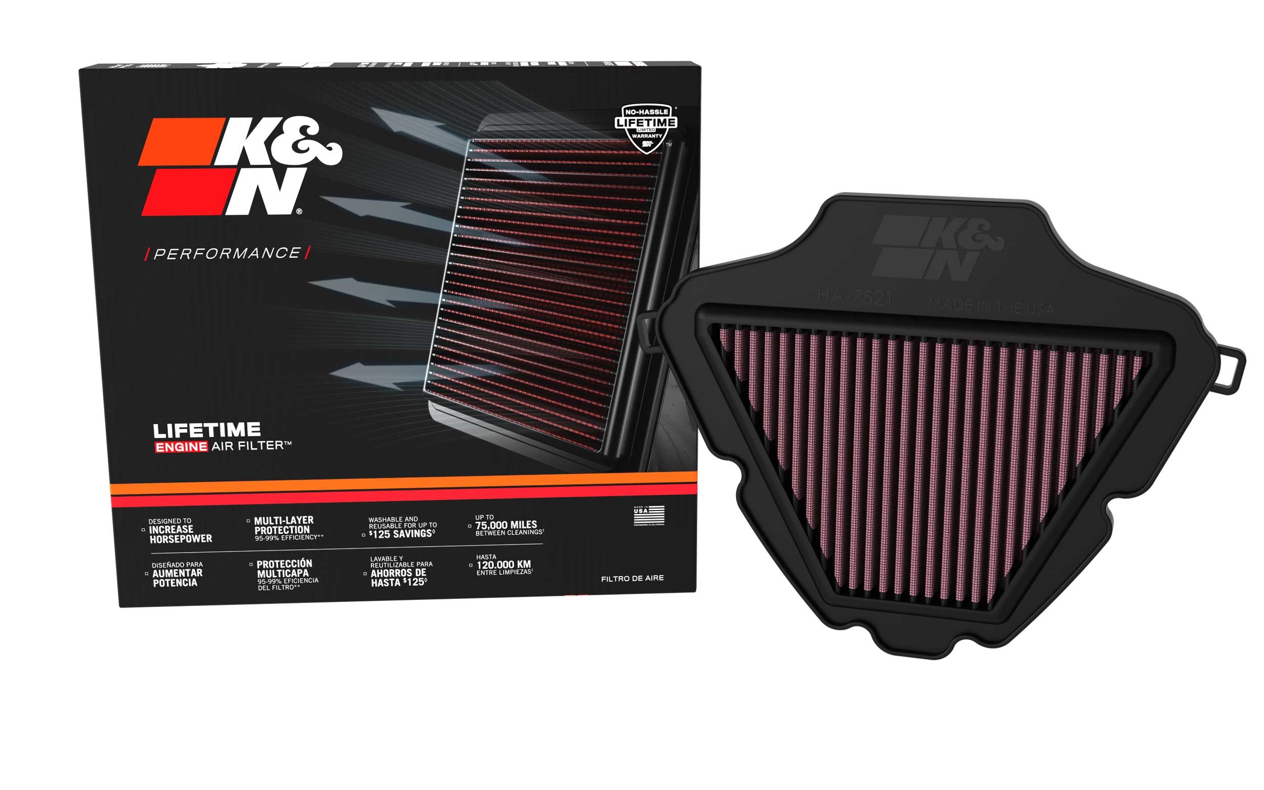 K&N Replacement Air Filter HA-7521