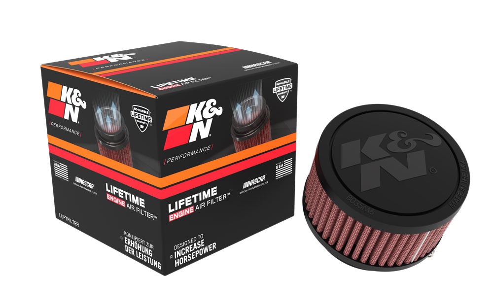 K&N Universal Clamp-On Air Filter RU-1900