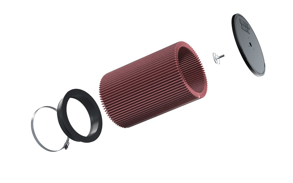 K&N Universal Clamp-On Air Filter RU-1026