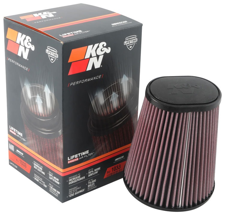 K&N Universal Clamp-On Air Filter RU-1033