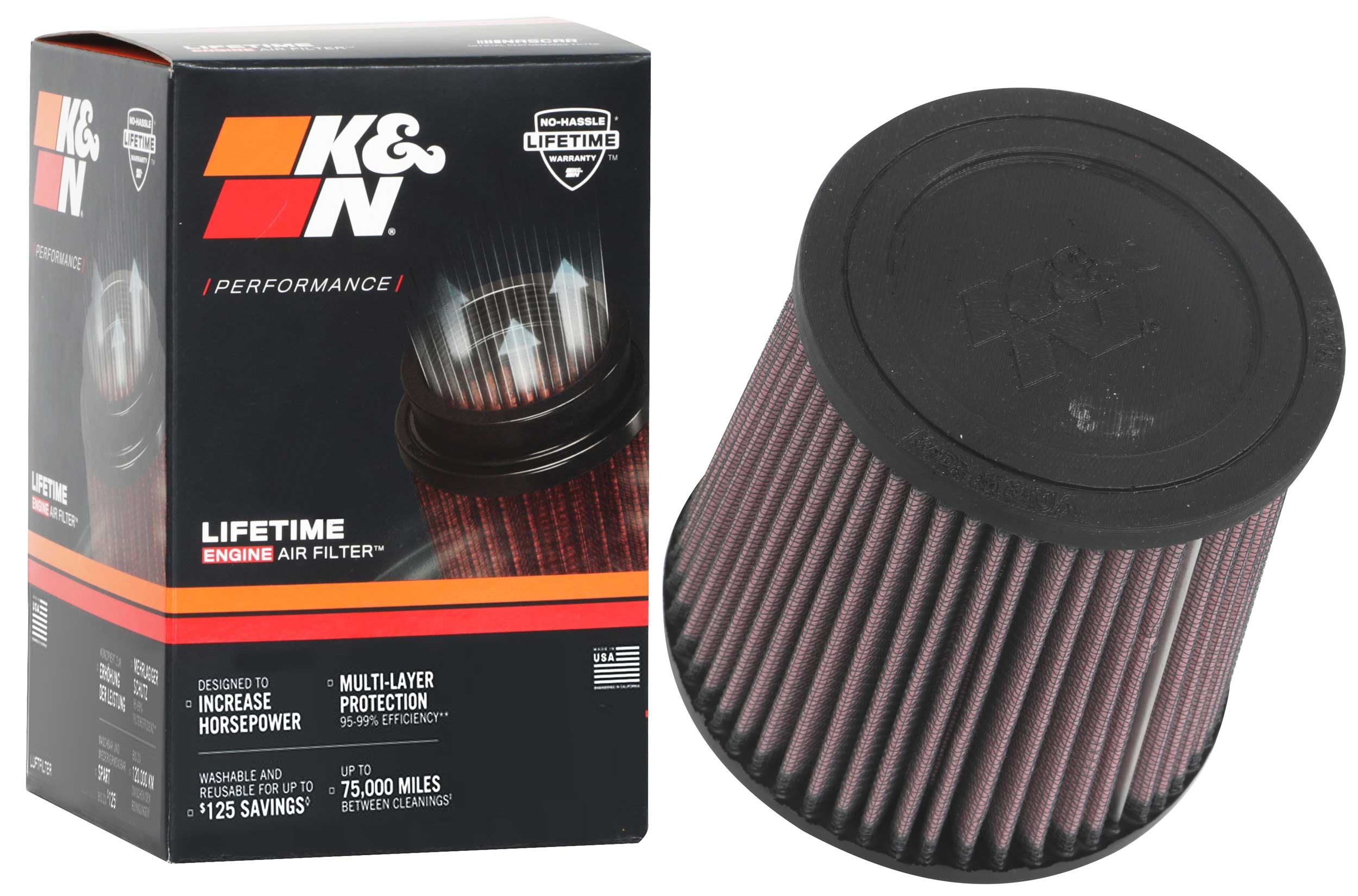 K&N Universal Clamp-On Air Filter RU-3600
