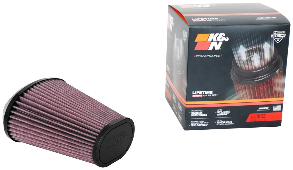 K&N Universal Clamp-On Air Filter RU-5063