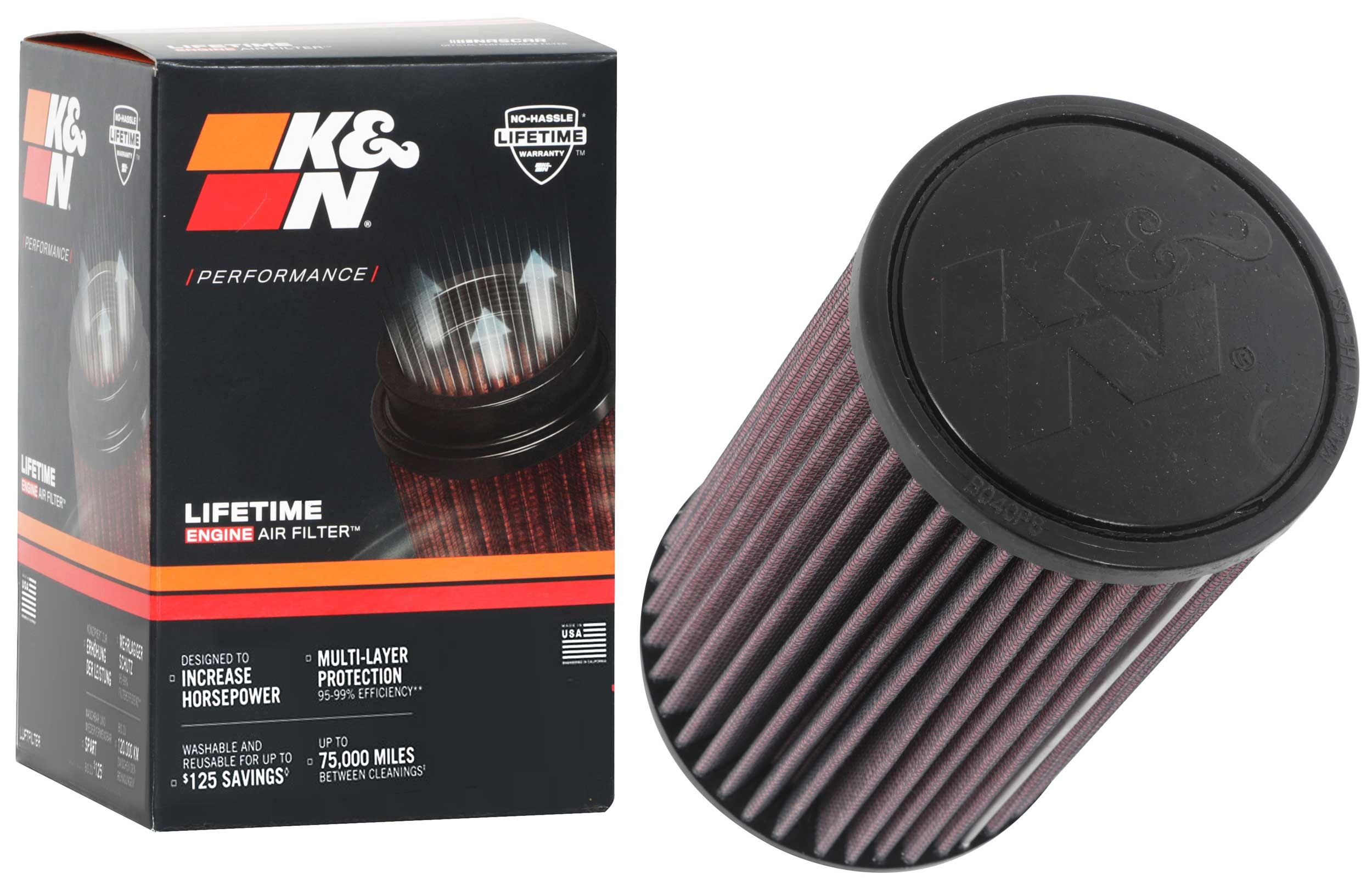 K&N Universal Clamp-On Air Filter RU-5144