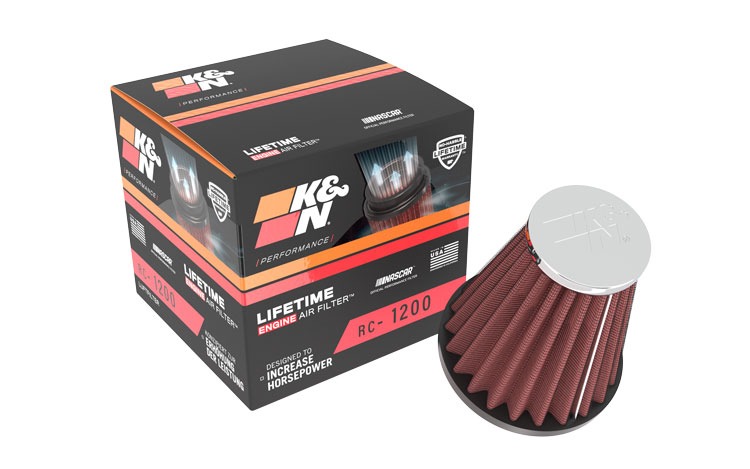 K&N Universal Clamp-On Air Filter RC-1200