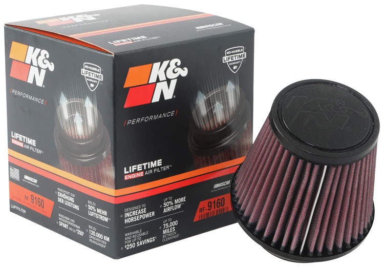 K&N Universal Clamp-On Air Filter RF-9160