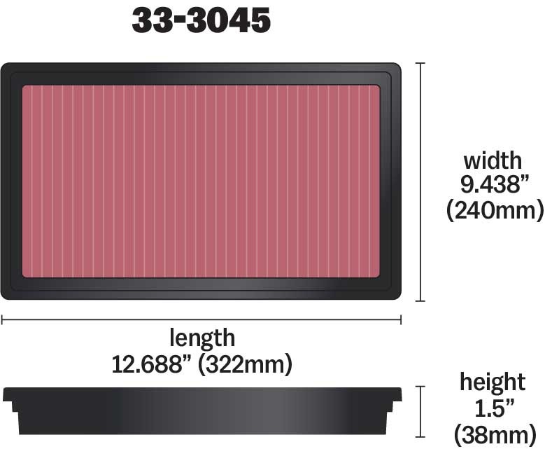 K&N Replacement Air Filter 33-3045