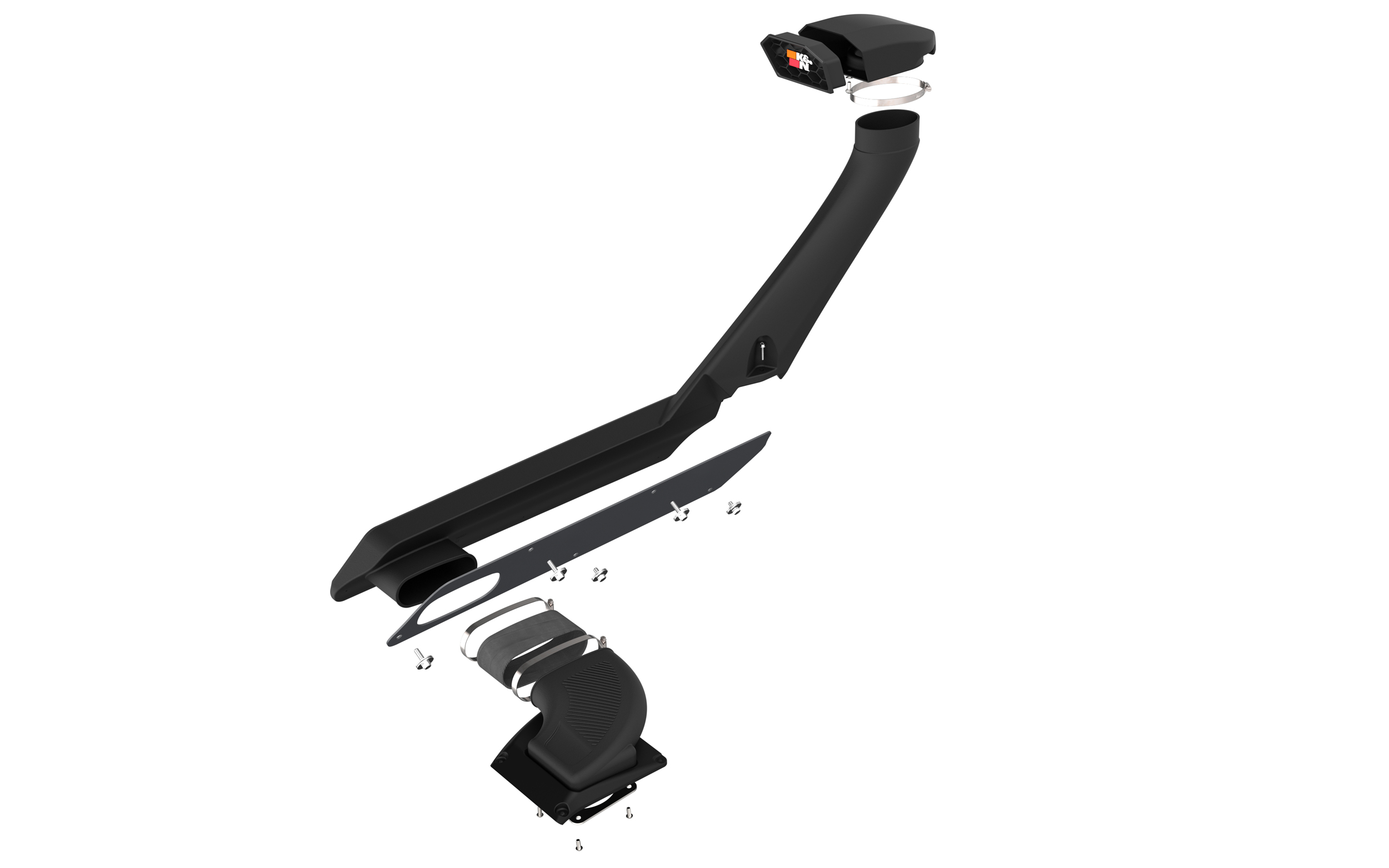 K&N Elevated Intake Kit (Snorkel) - Ford Bronco 2.3L/2.7L 63-8002