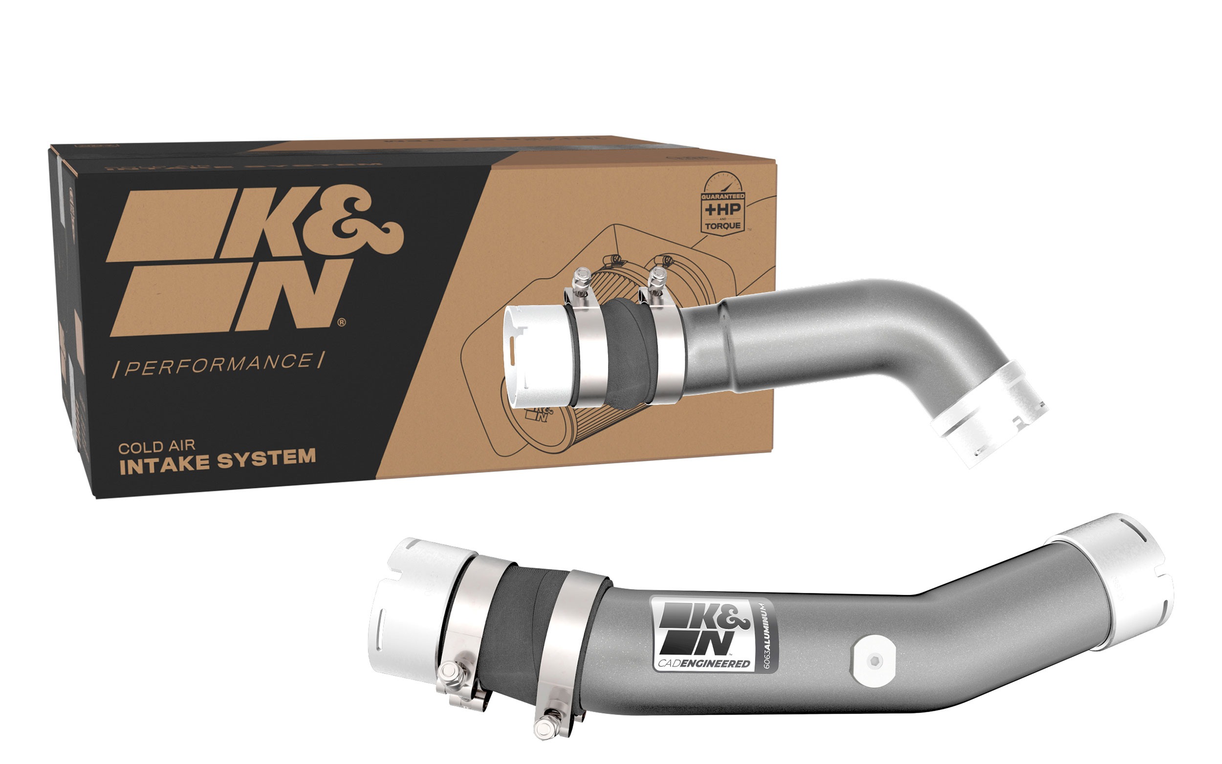 K&N Charge Pipe - Aluminum Tube - TOYOTA TACOMA L4-2.4L TURBO F/L 77-1023KC