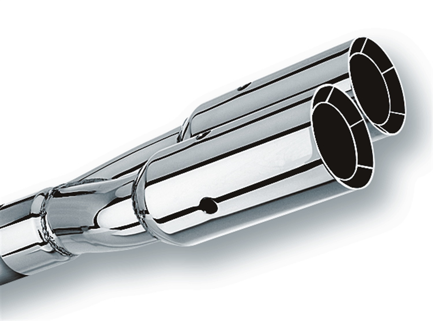 Borla Universal Exhaust Tip - Dual Round 20203