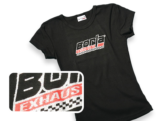 Borla Women%27s Checkered Black Scoop Neck T-Shirt - Small 21285