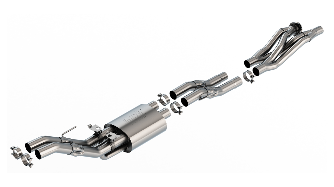 Borla Mid-Section Exhaust System w/ Muffler, X-Pipe & Mid-Pipe - ATAK® 60737