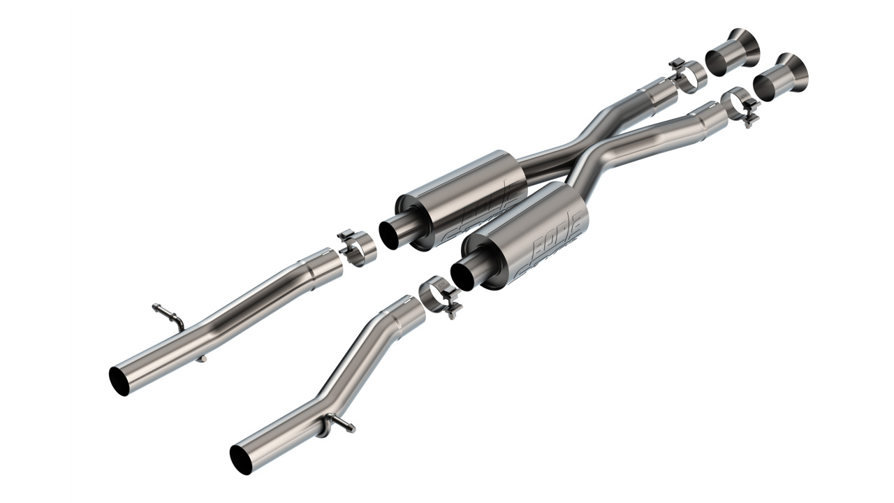 Borla Mid-Section Exhaust System w/ Muffler, X-Pipe & Mid-Pipe - S-Type 60738