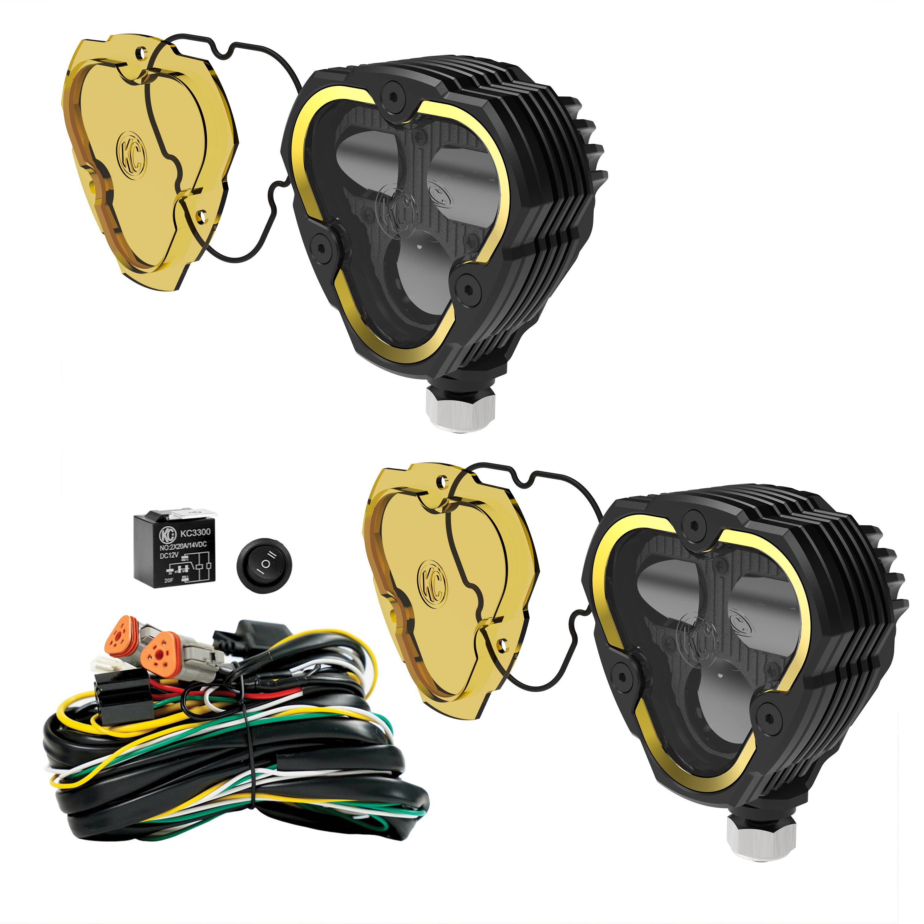 KC HiLiTES KC FLEX ERA 3 LED 3.5IN SAE FOG 2-LIGHT MASTER KIT 284