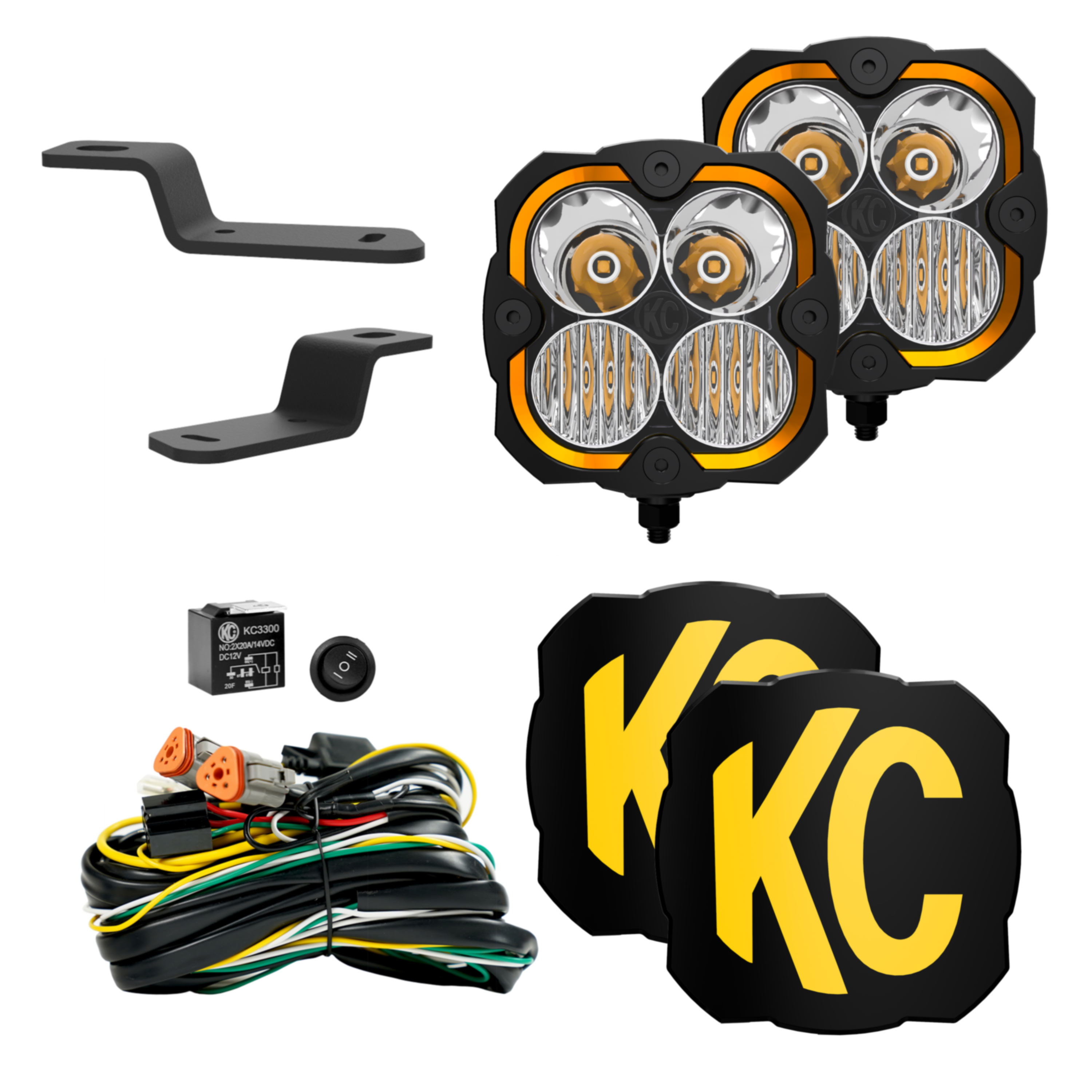 KC HiLiTES FLEX ERA 4 - LED 2-Light Ditch Light Kit - Combo Beam - 2021+ Ford Bronco 97159